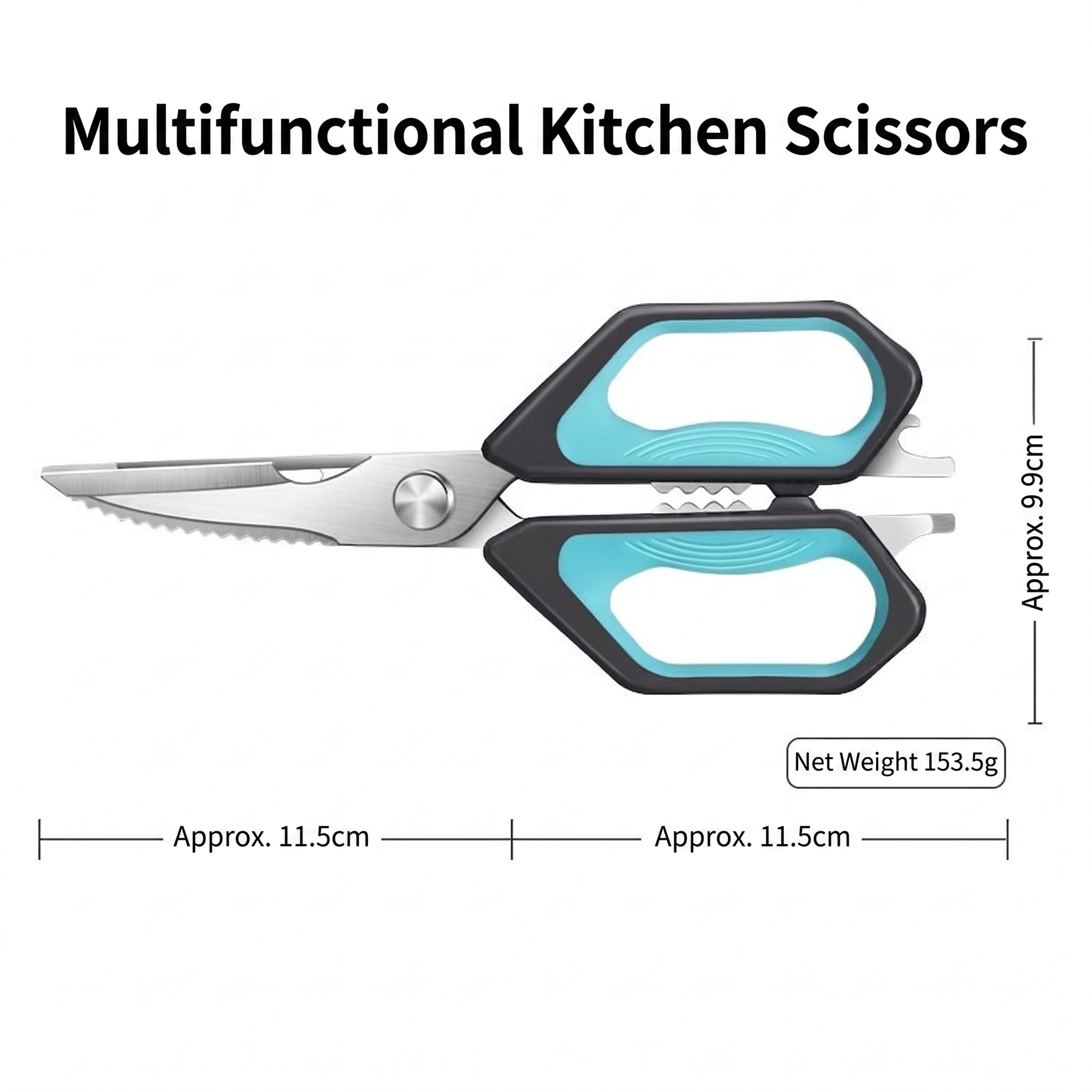 precisioncut detachable kitchen shears & poultry shears for fish, meat and bone cutting
