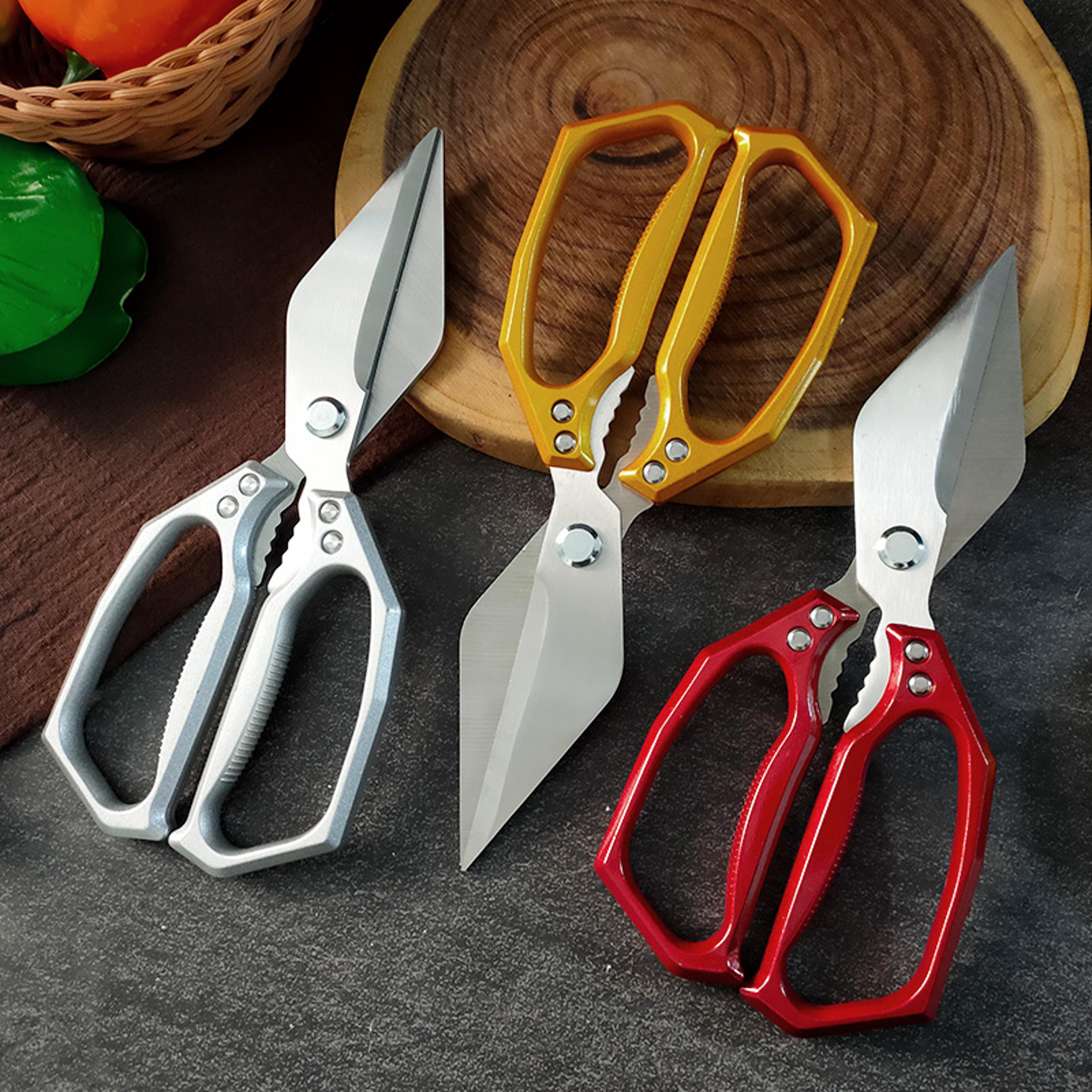 heavy duty stainless steel kitchen shears for poultry, fish & vegetable prep