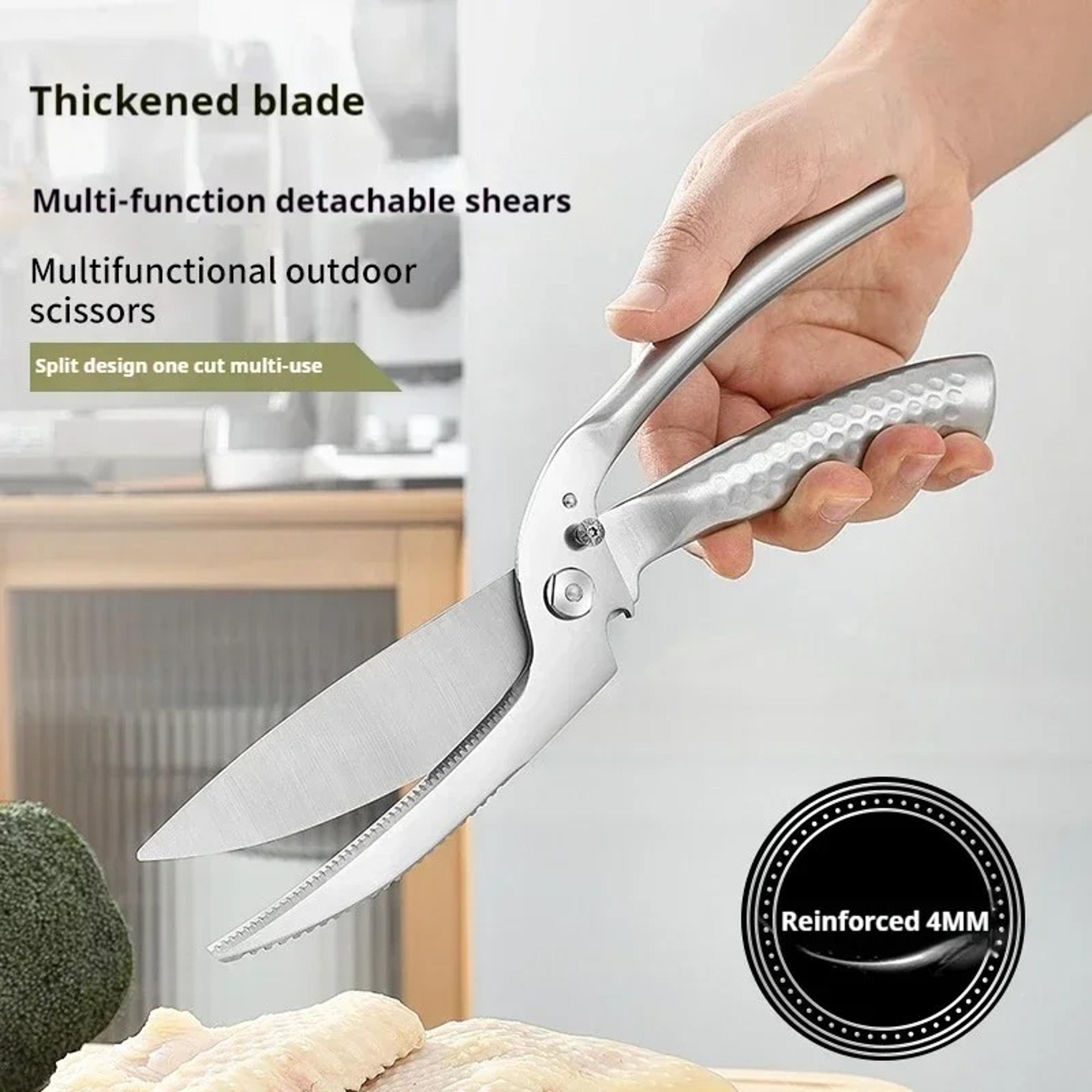 multifunctional kitchen scissors premium stainless steel kitchen shears for bbq, poultry & everyday prep