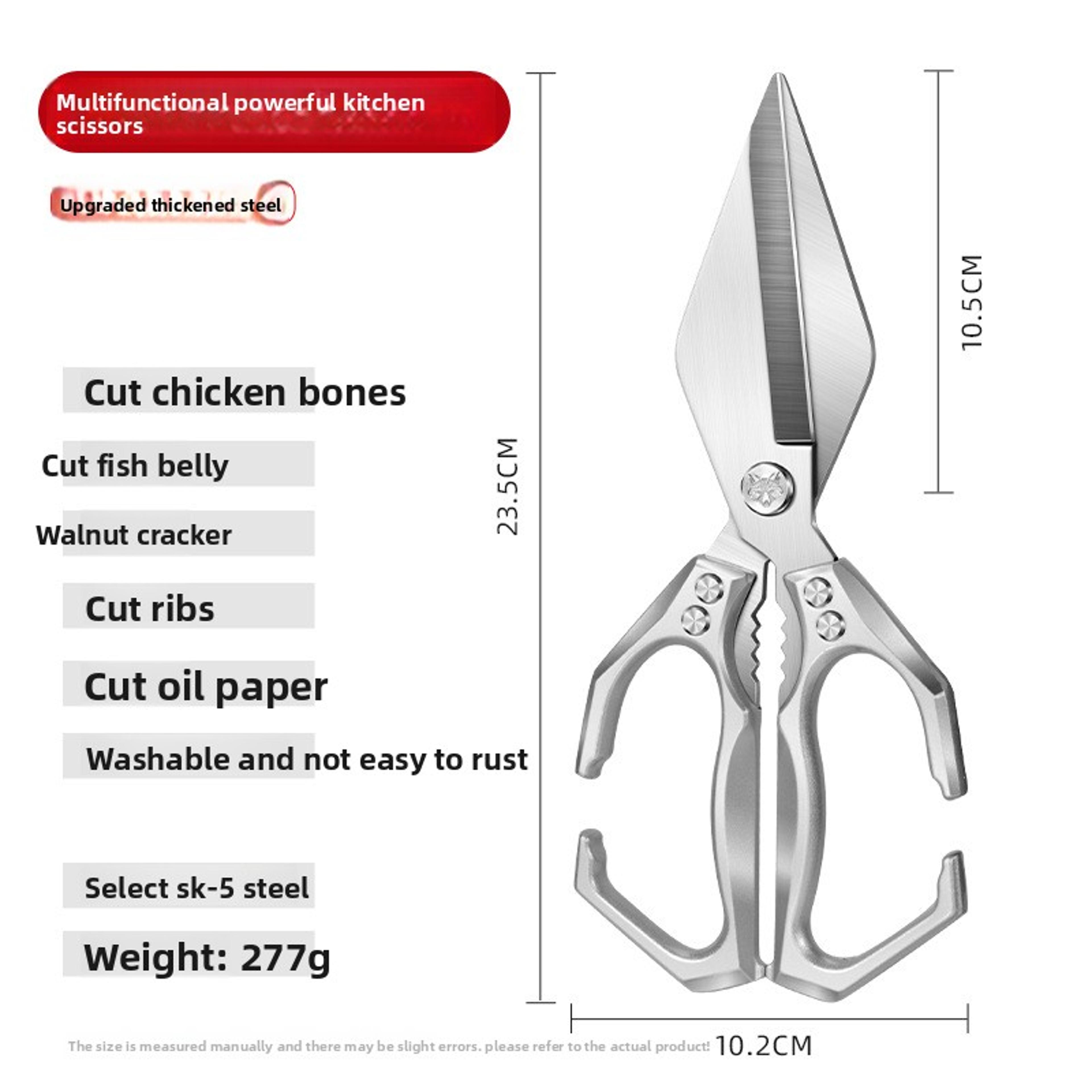 premium multi purpose poultry shears heavy duty kitchen scissors & bone cutting kitchen shears