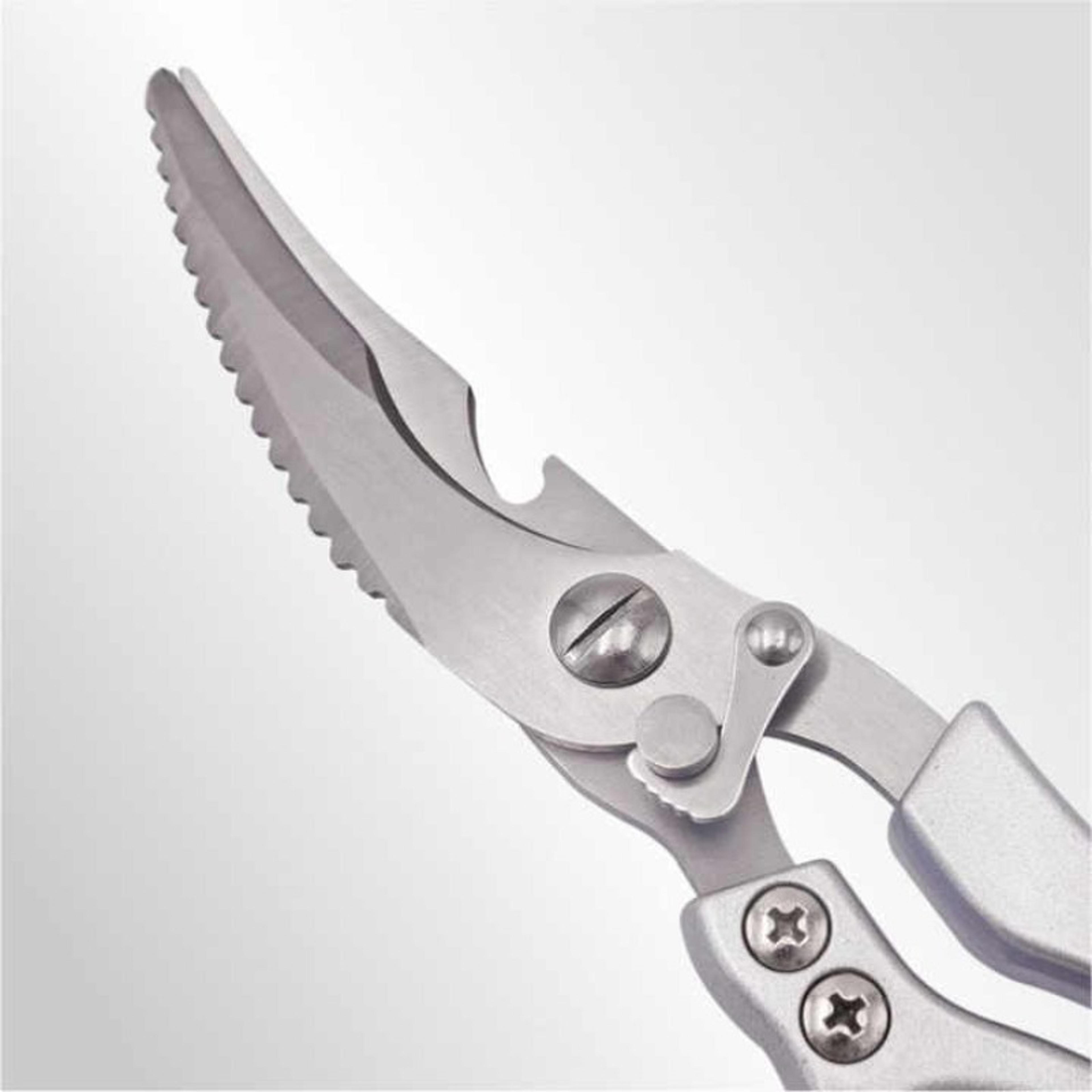heavy duty stainless steel kitchen shears for poultry, meat & everyday food prep