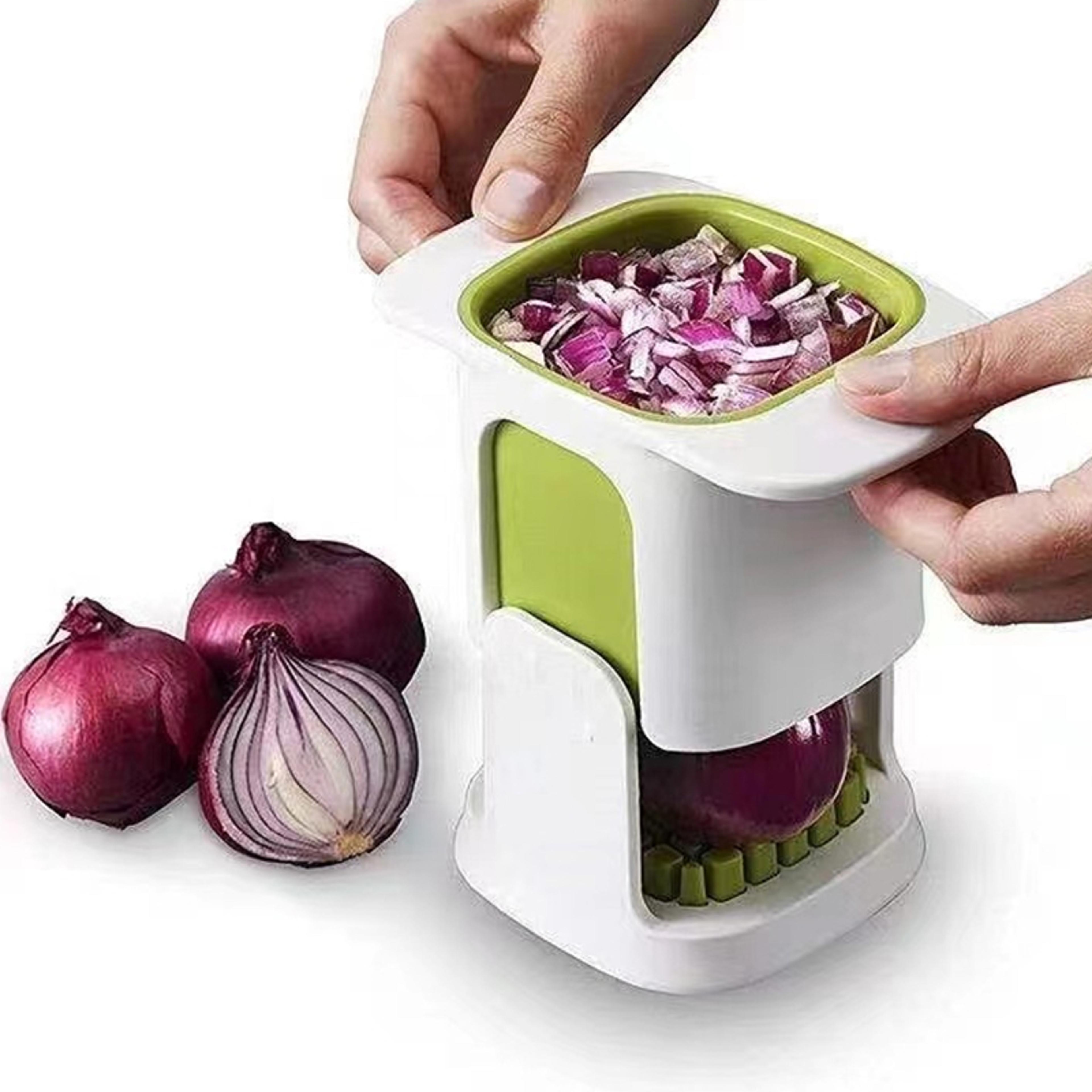 quickpress french fry cutter & vegetable dicer for fast, uniform slicing