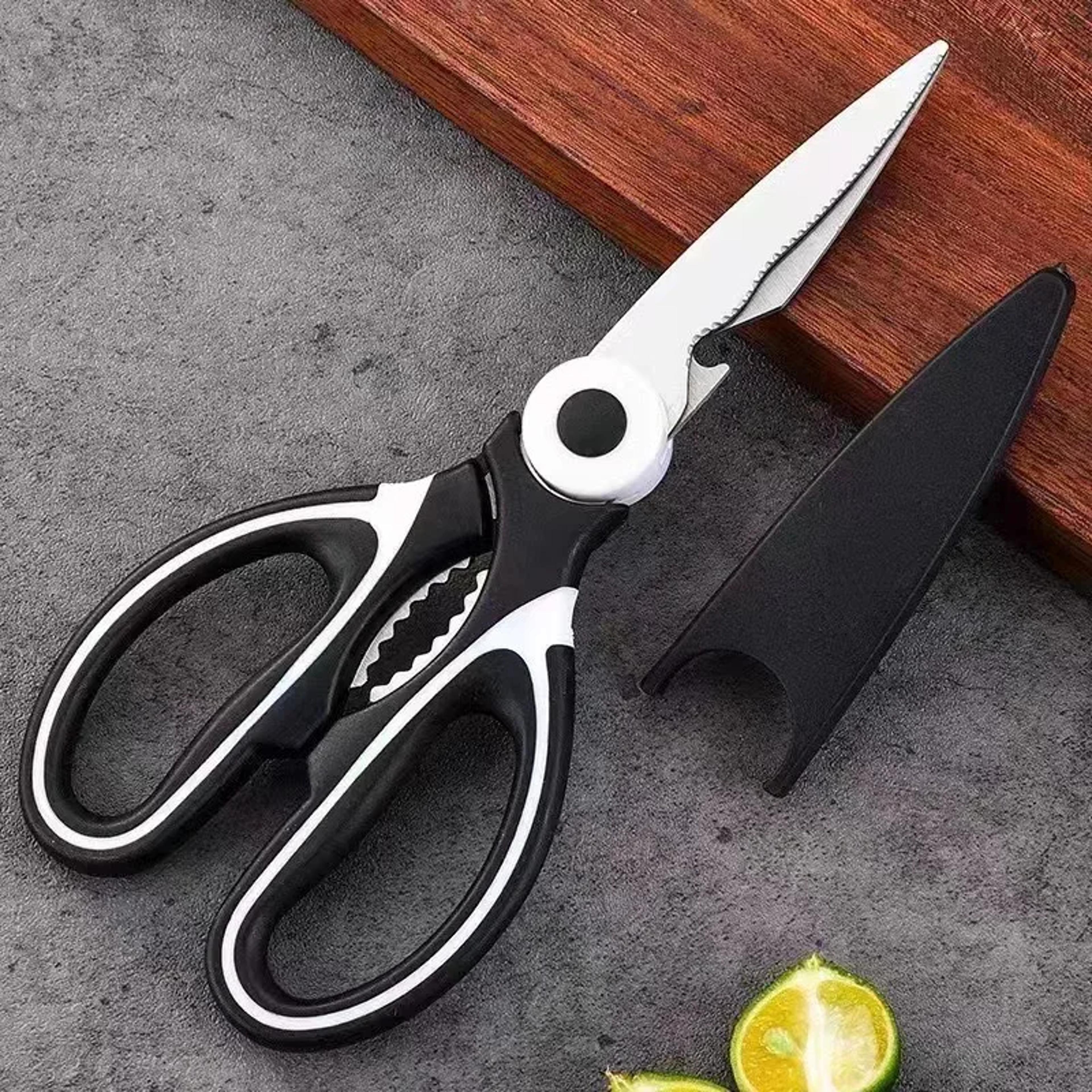 premium heavy duty stainless steel kitchen shears multipurpose poultry & meat scissors
