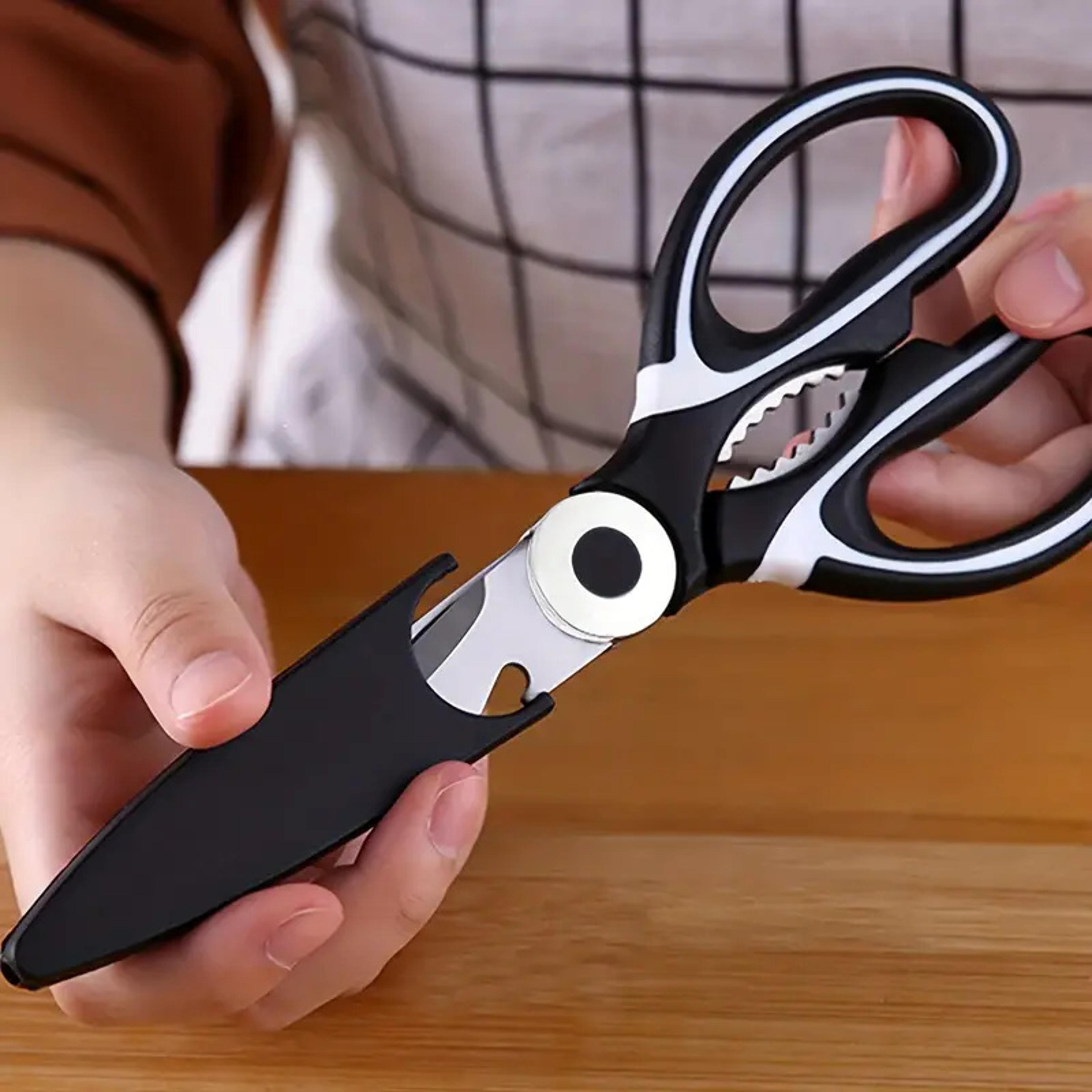 heavy duty stainless steel kitchen shears for poultry, fish, pizza & bbq prep