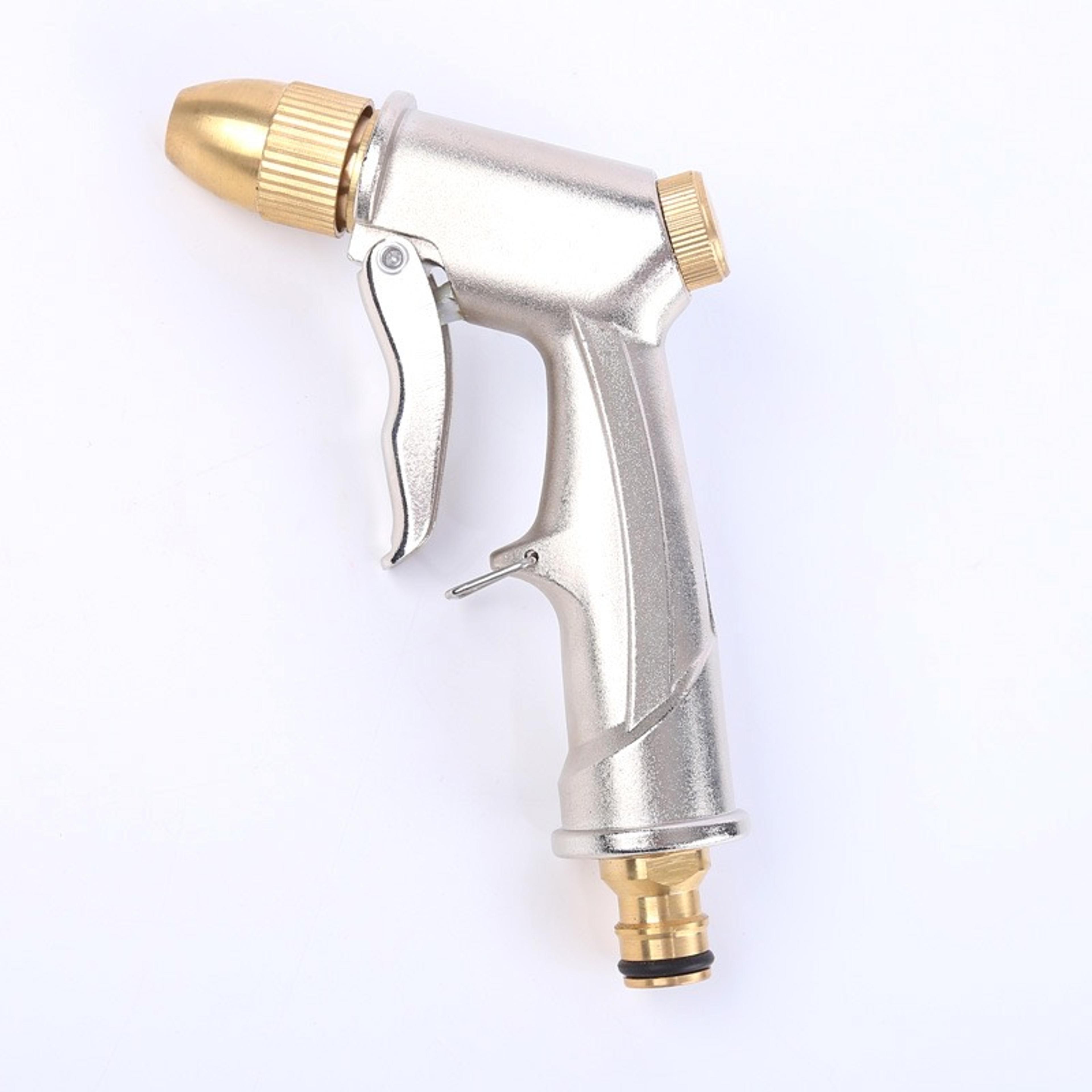 heavy duty high pressure water spray gun with brass garden hose nozzle for car wash & outdoor cleaning