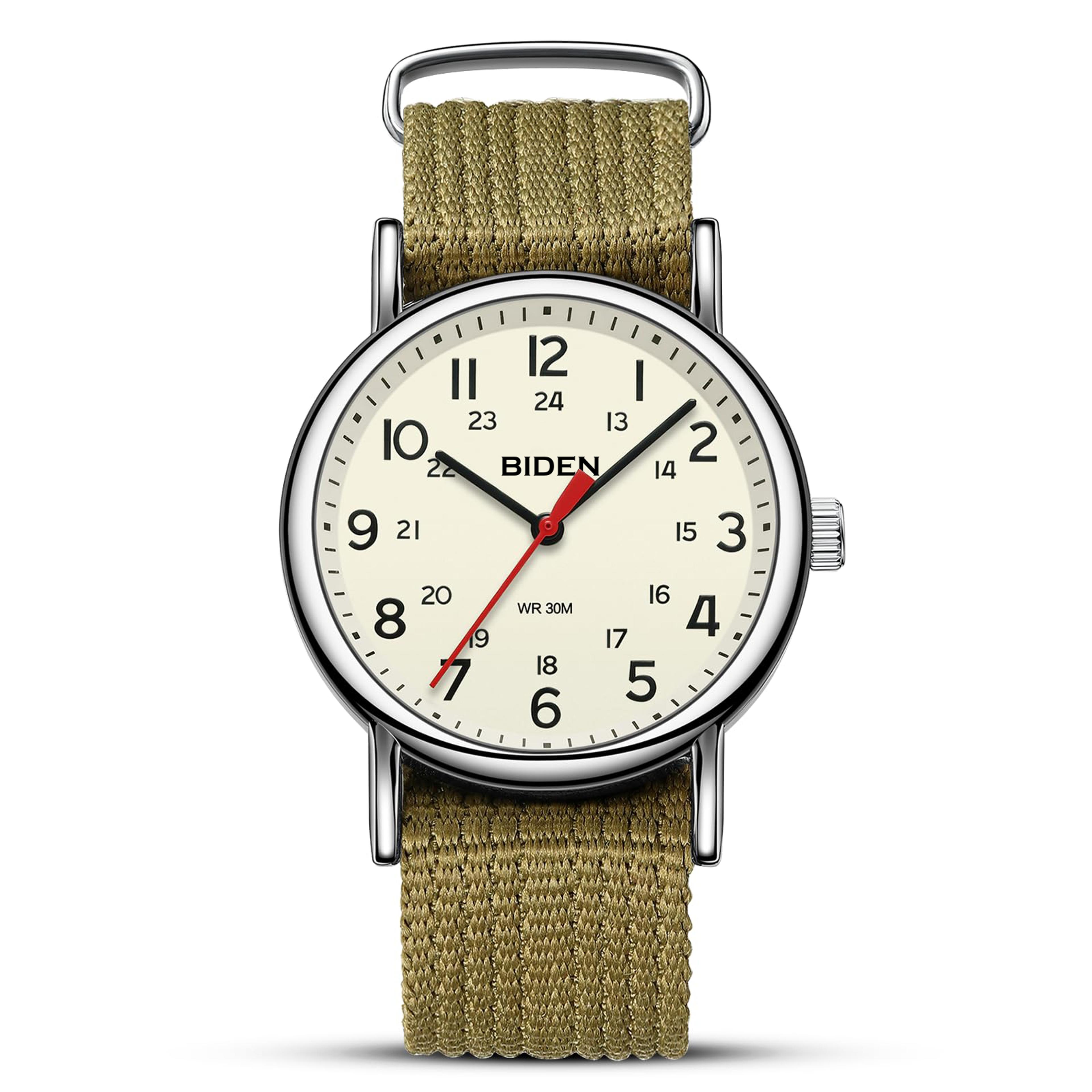 all day classic nylon field watch unisex waterproof analog timepiece