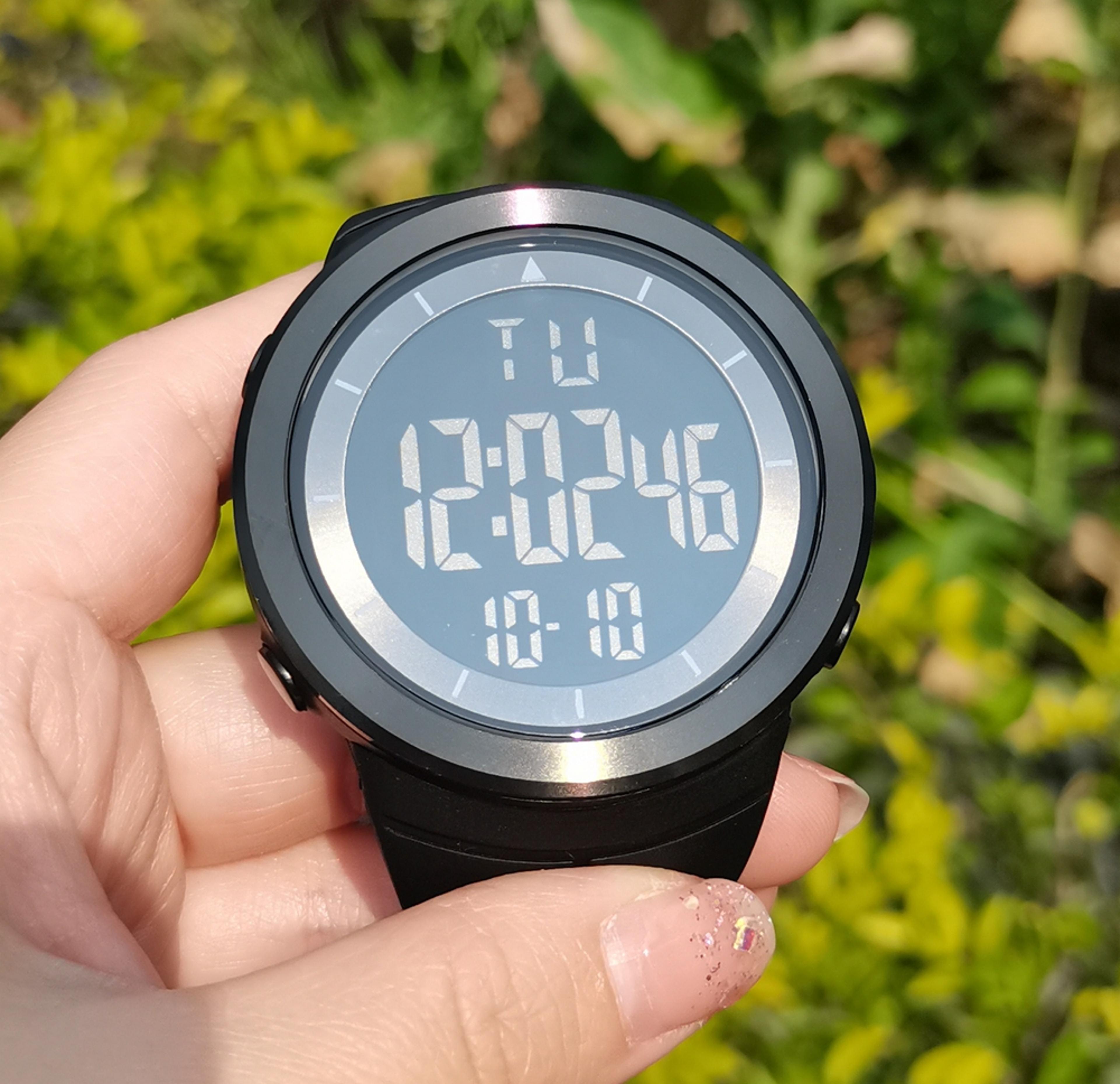 rugged tactical digital watch for men waterproof military sports wristwatch with big dial & multifunction