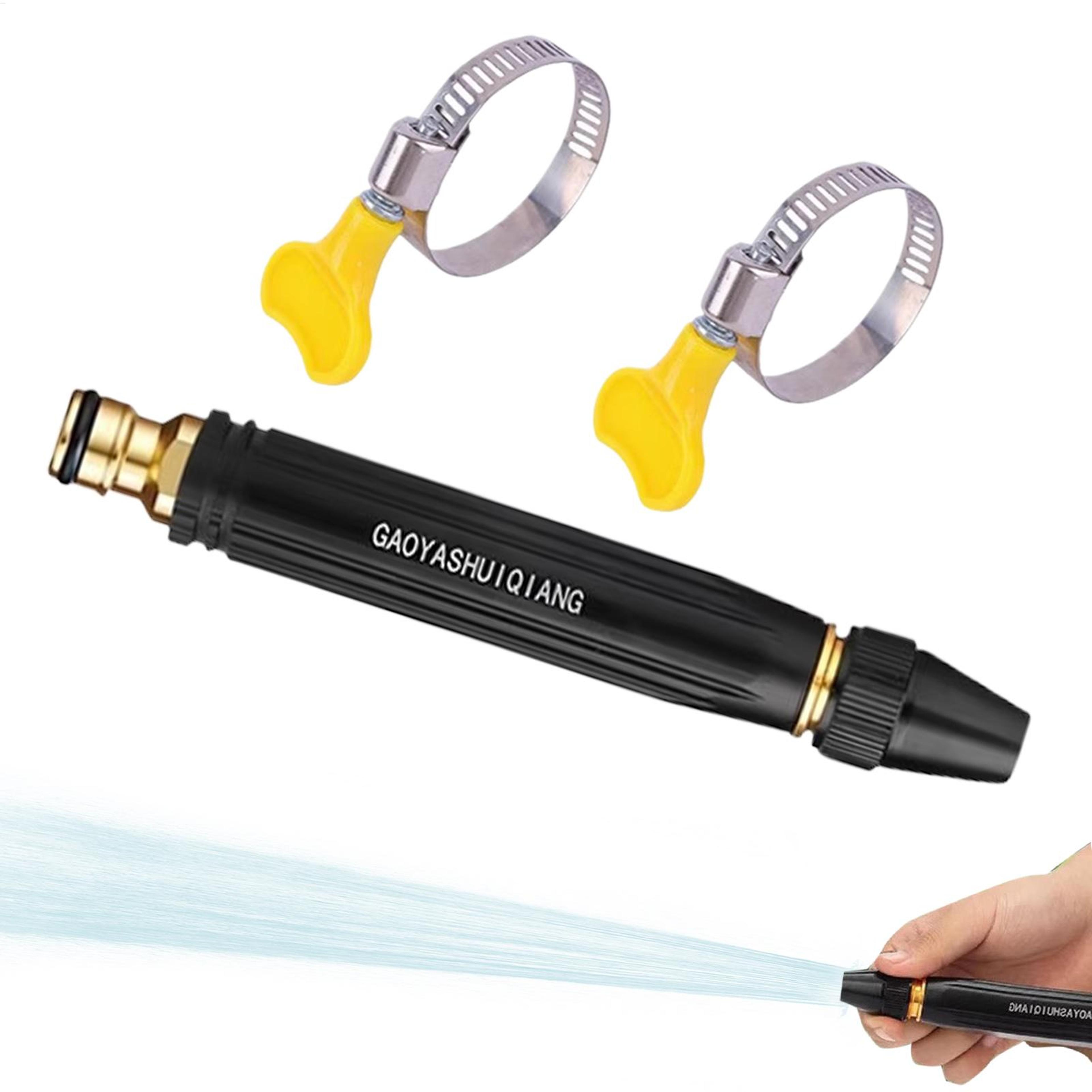 premium high pressure hose nozzle spray gun with brass adjustable nozzle for car wash & garden