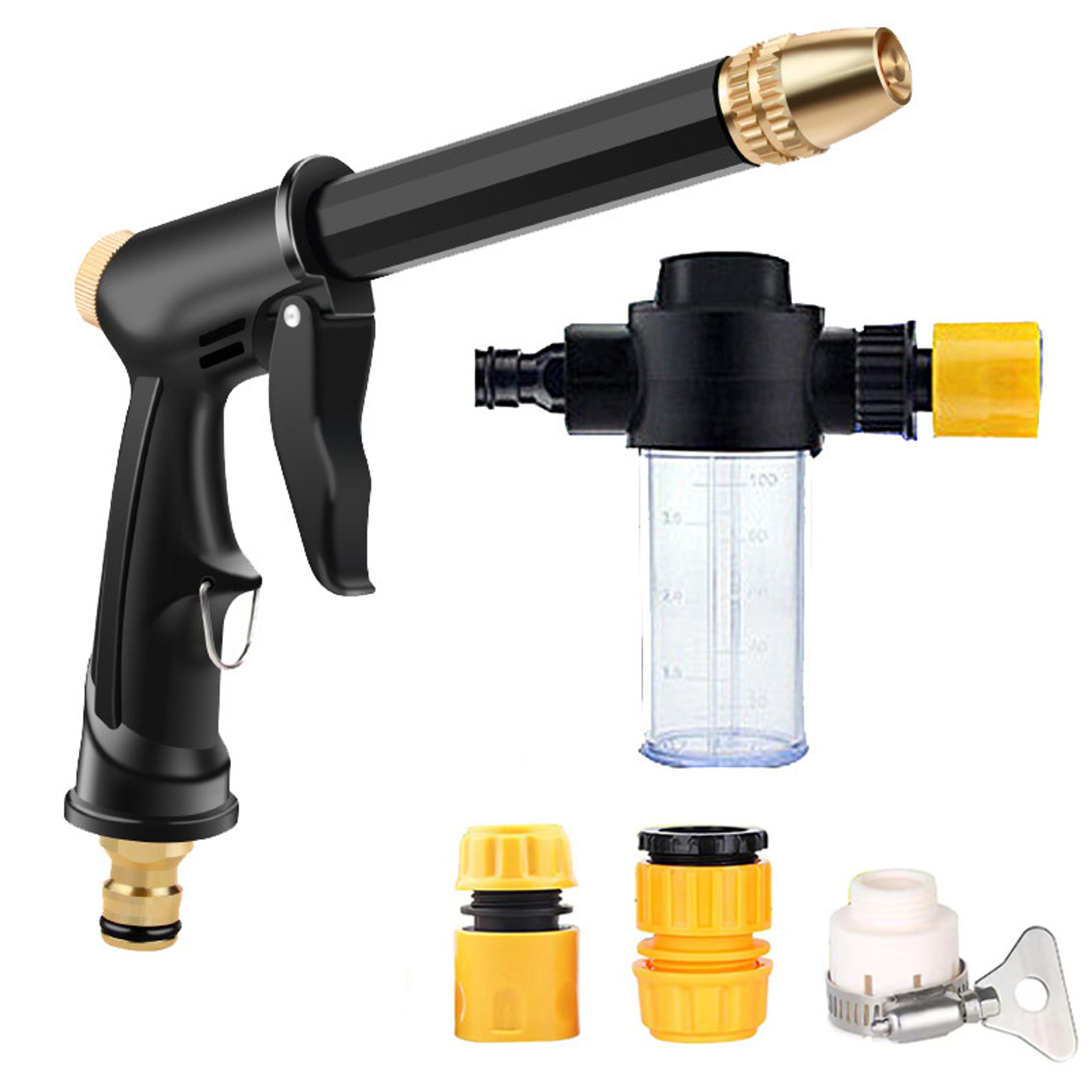 ultimate high pressure water spray gun for car wash & garden hose adjustable nozzle and quick connector