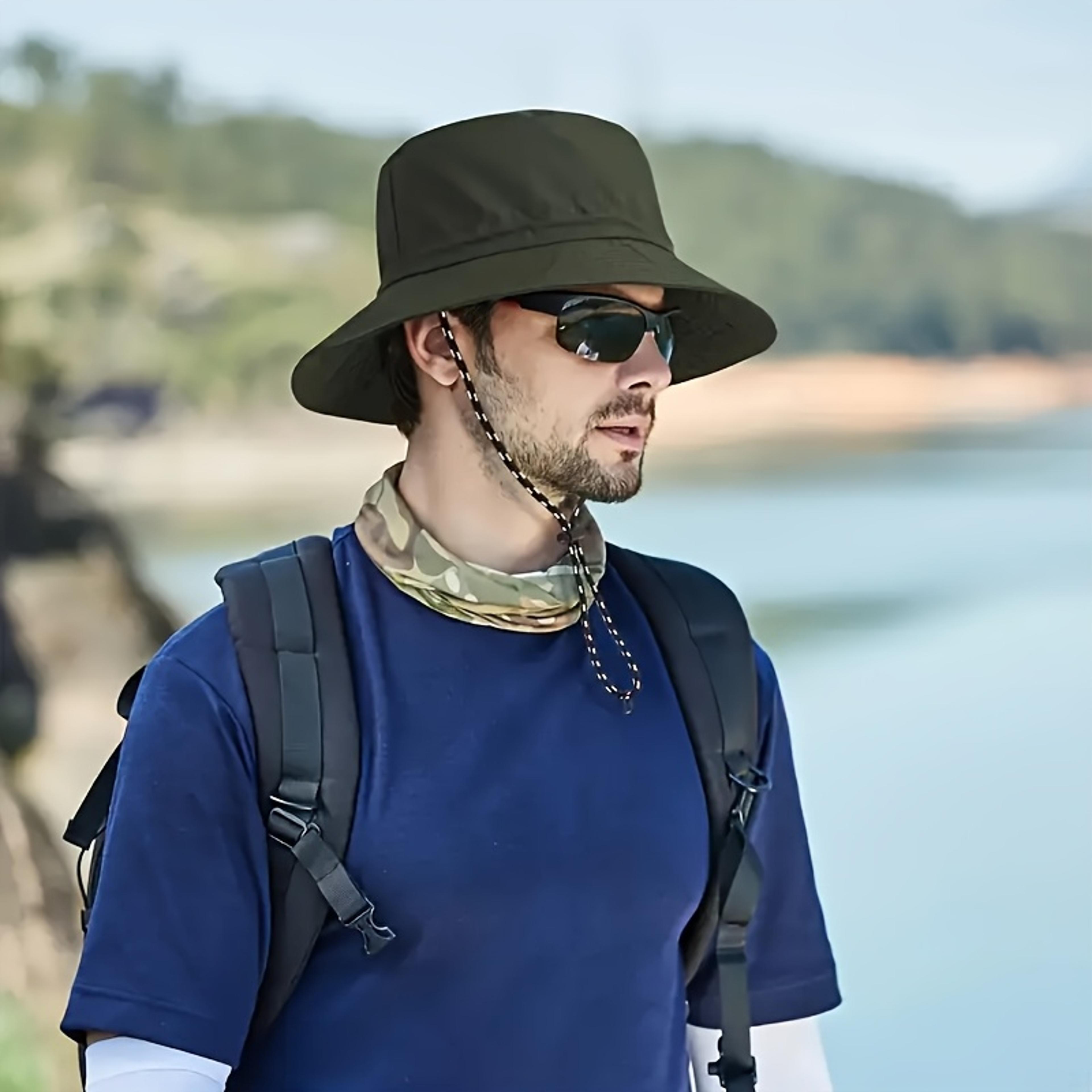 all day waterproof outdoor fisherman sun hat quick dry uv protection, foldable travel fishing hat