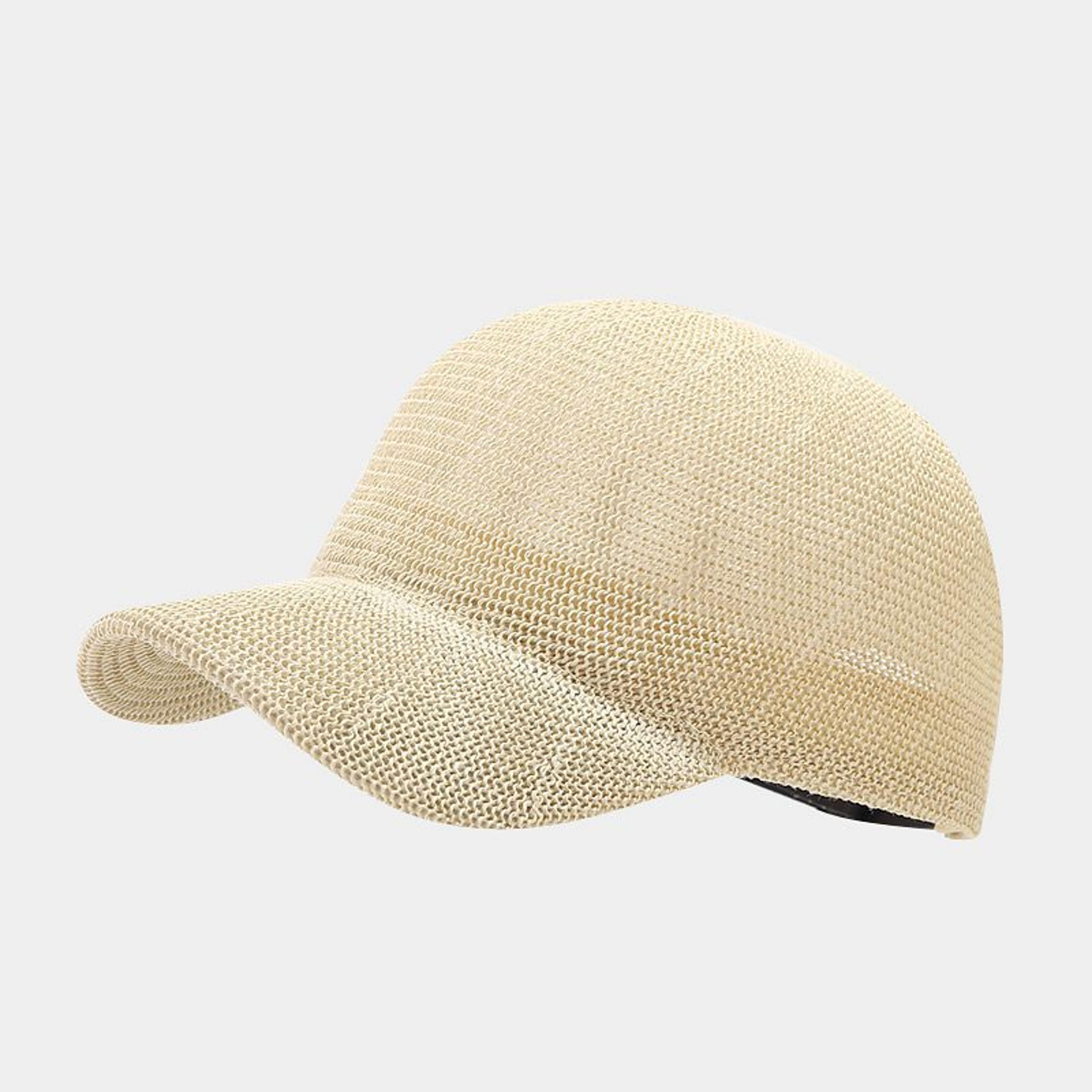 breezeshield adjustable straw baseball cap breathable summer sun hat for beach & outdoor wear