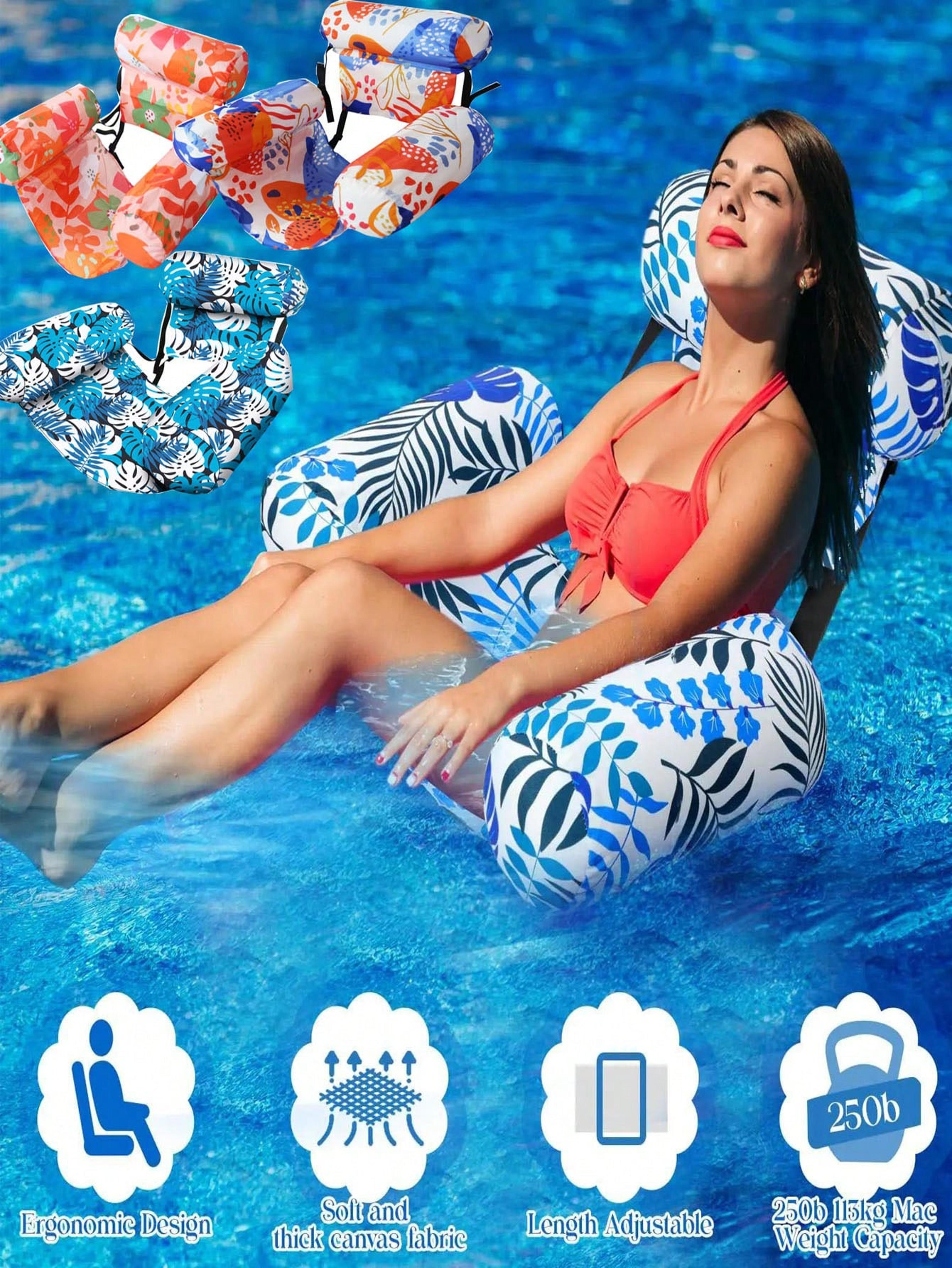 aquacomfort inflatable water hammock pool float with armrests for adults