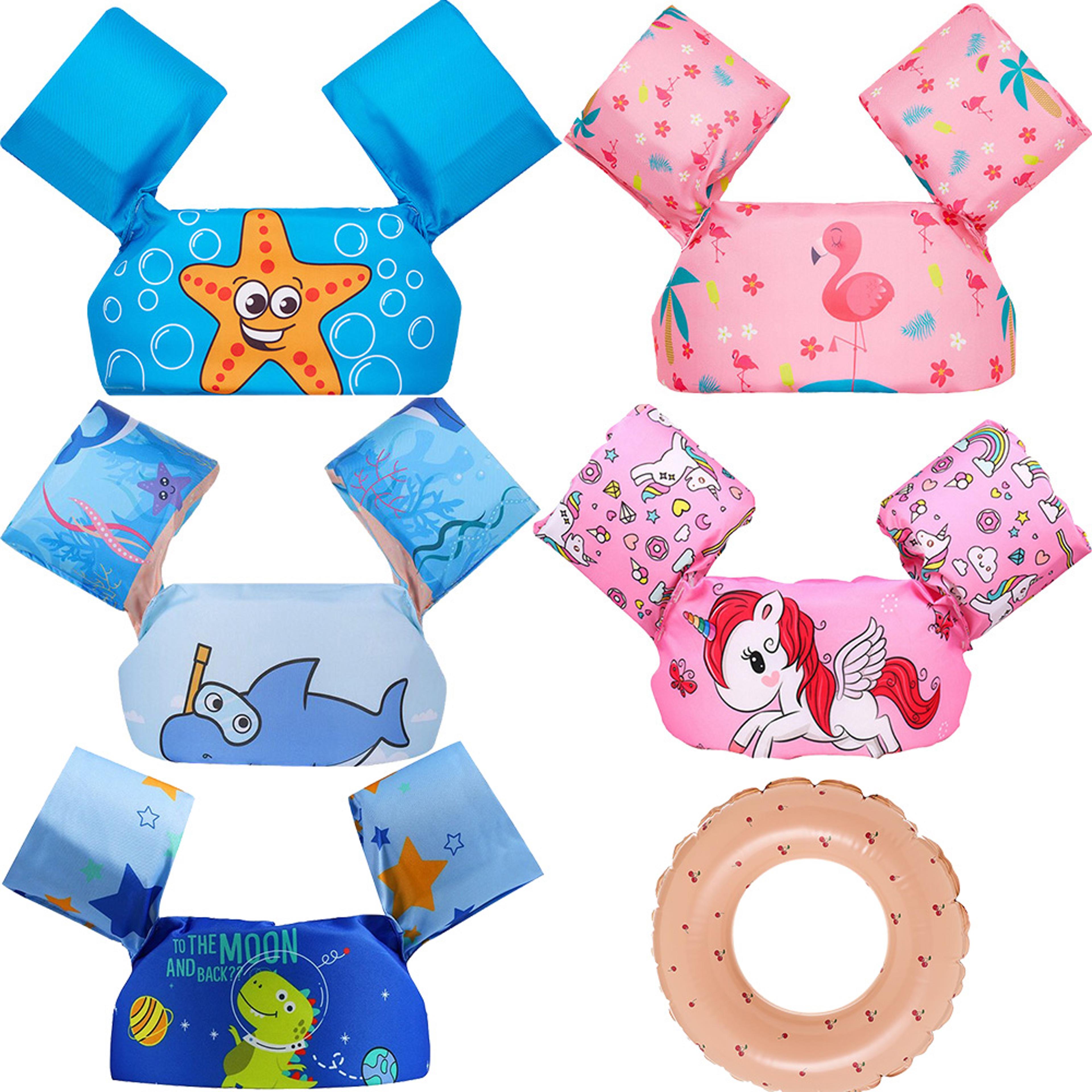 kids swim trainer vest with foam armbands safe swim training vest for water confidence