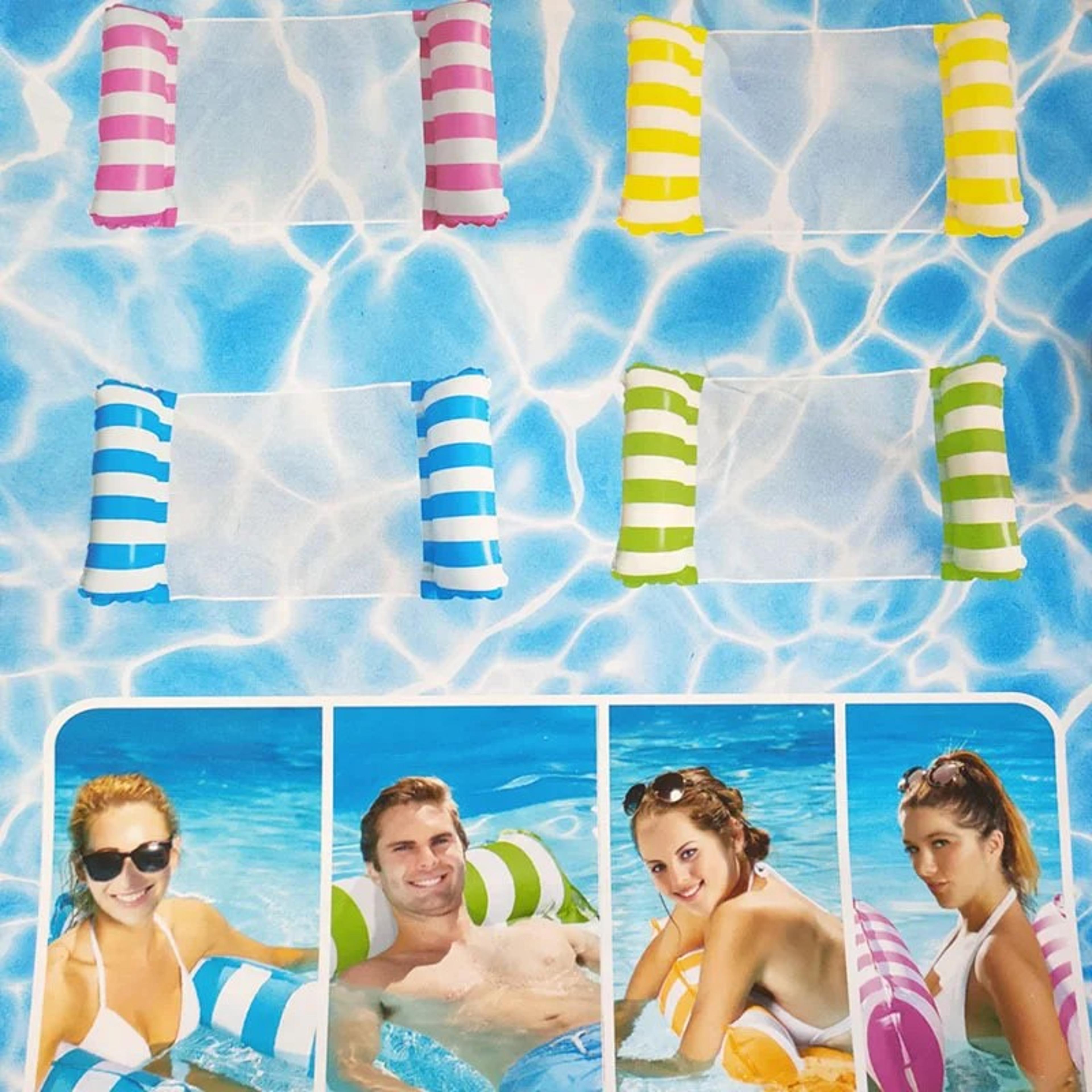 inflatable water hammock floating lounge chair pool float bed for summer relaxation