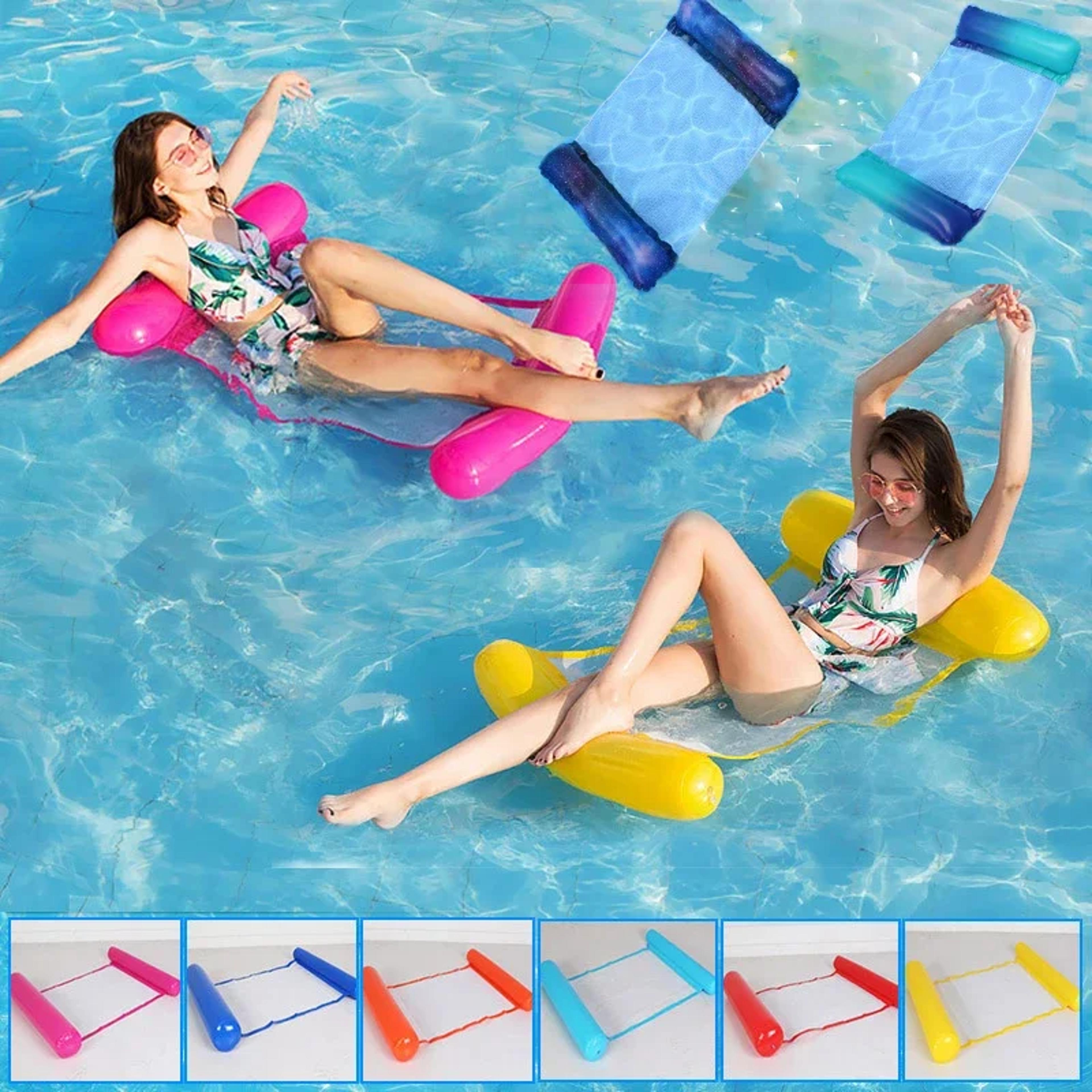 inflatable water hammock recliner floating pool lounger mattress for ultimate relaxation