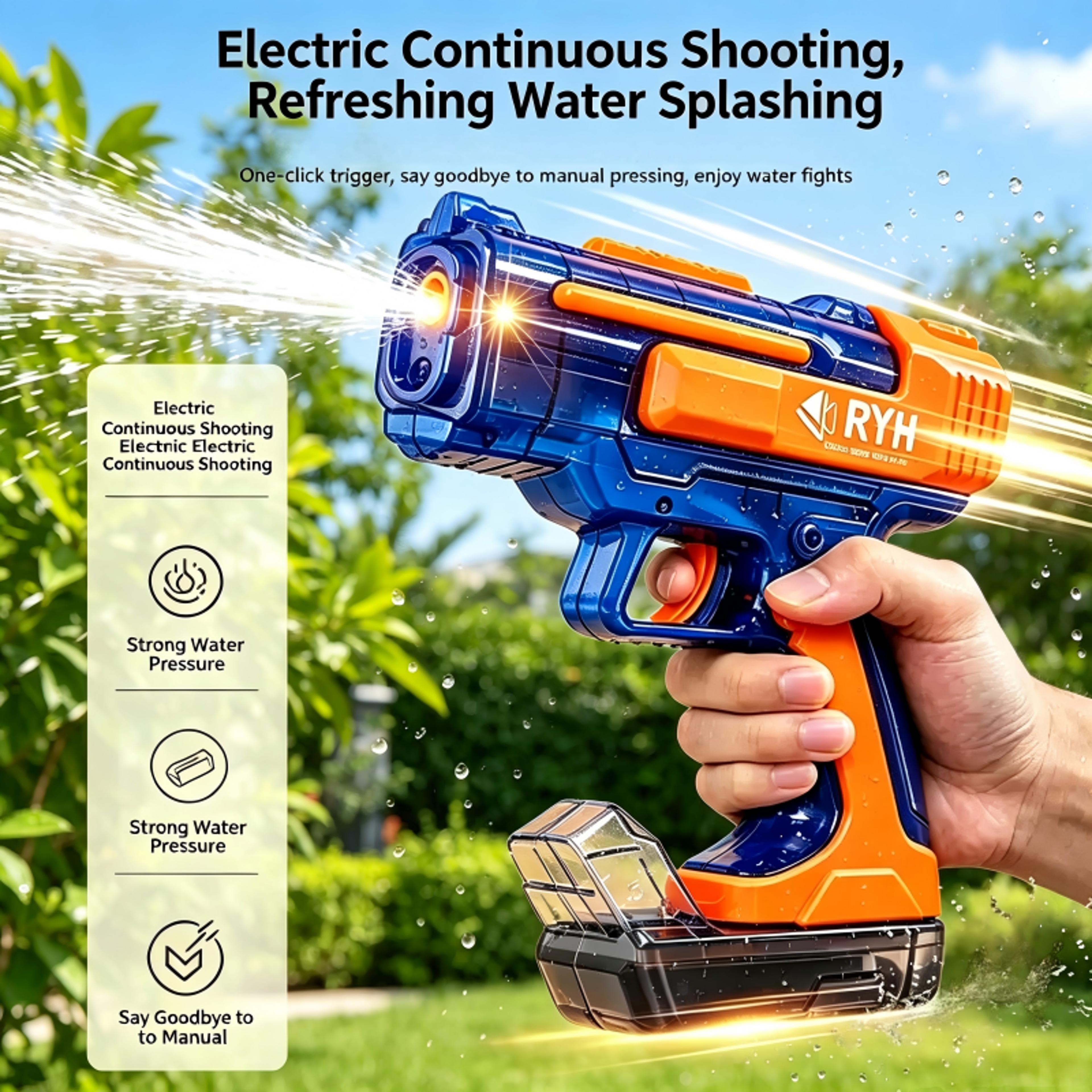 electric water gun high pressure automatic kids summer water blaster toy