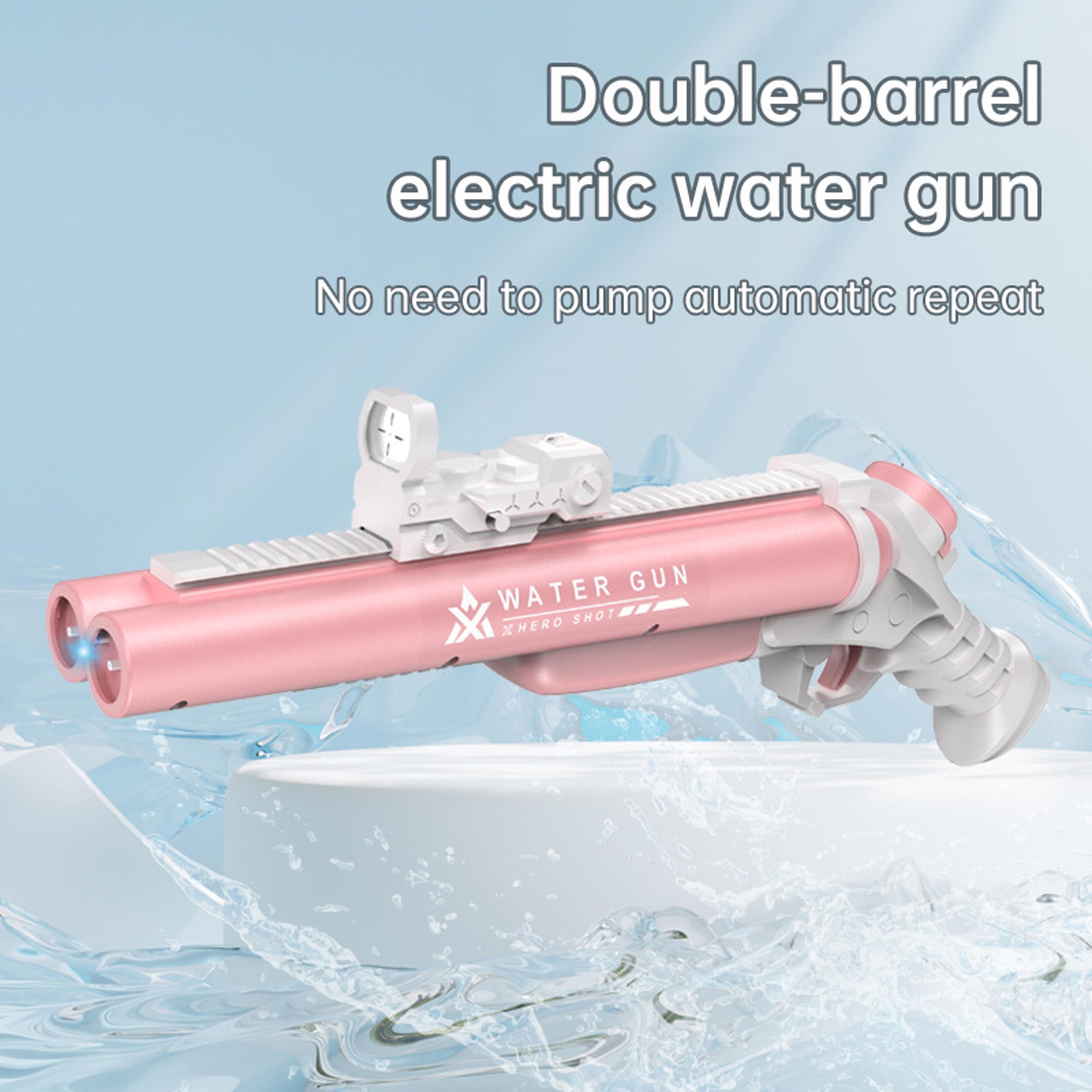 electric automatic double tube water gun rechargeable kids water blaster toy for outdoor fun