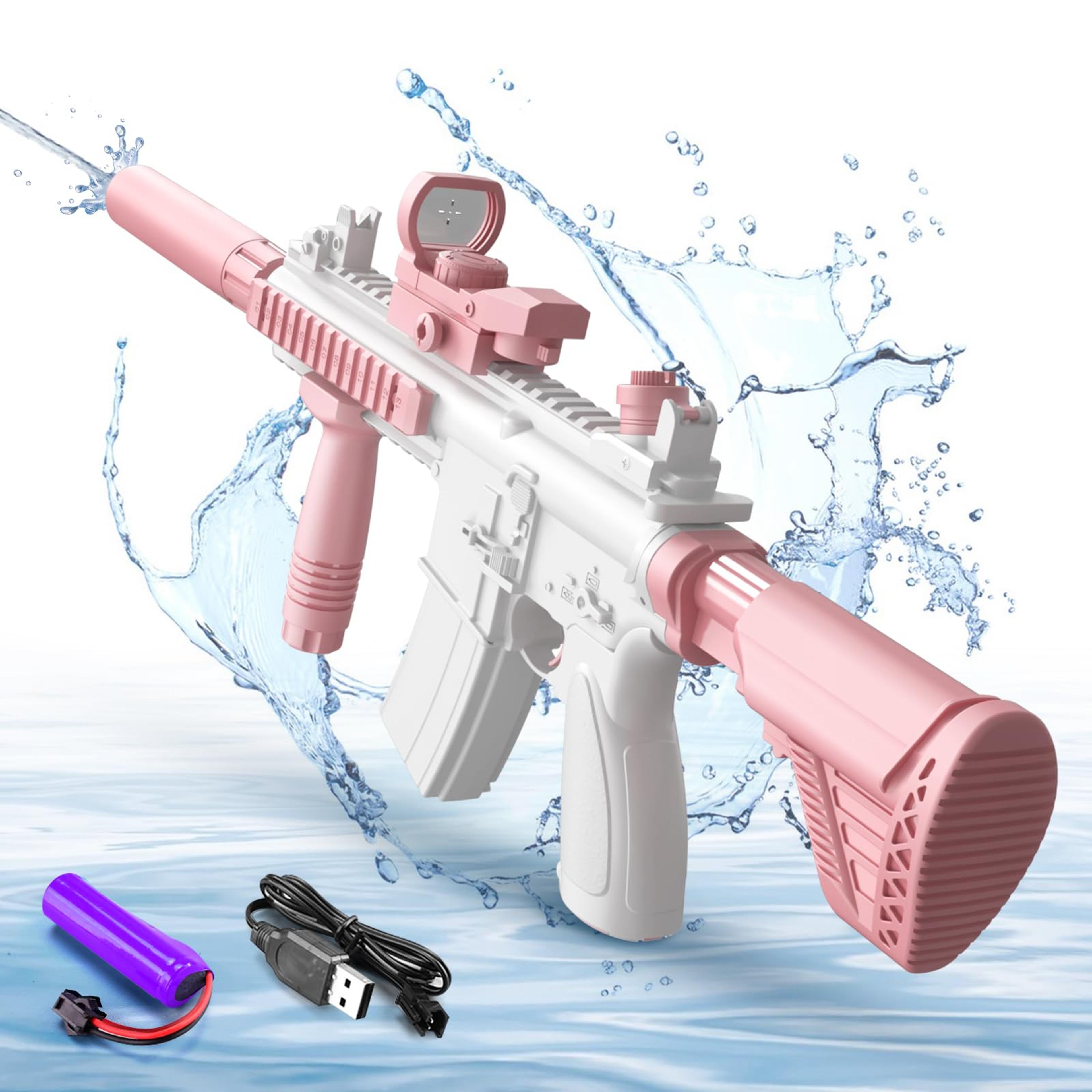 electric water gun automatic rechargeable squirt gun for kids & adults summer outdoor water toy