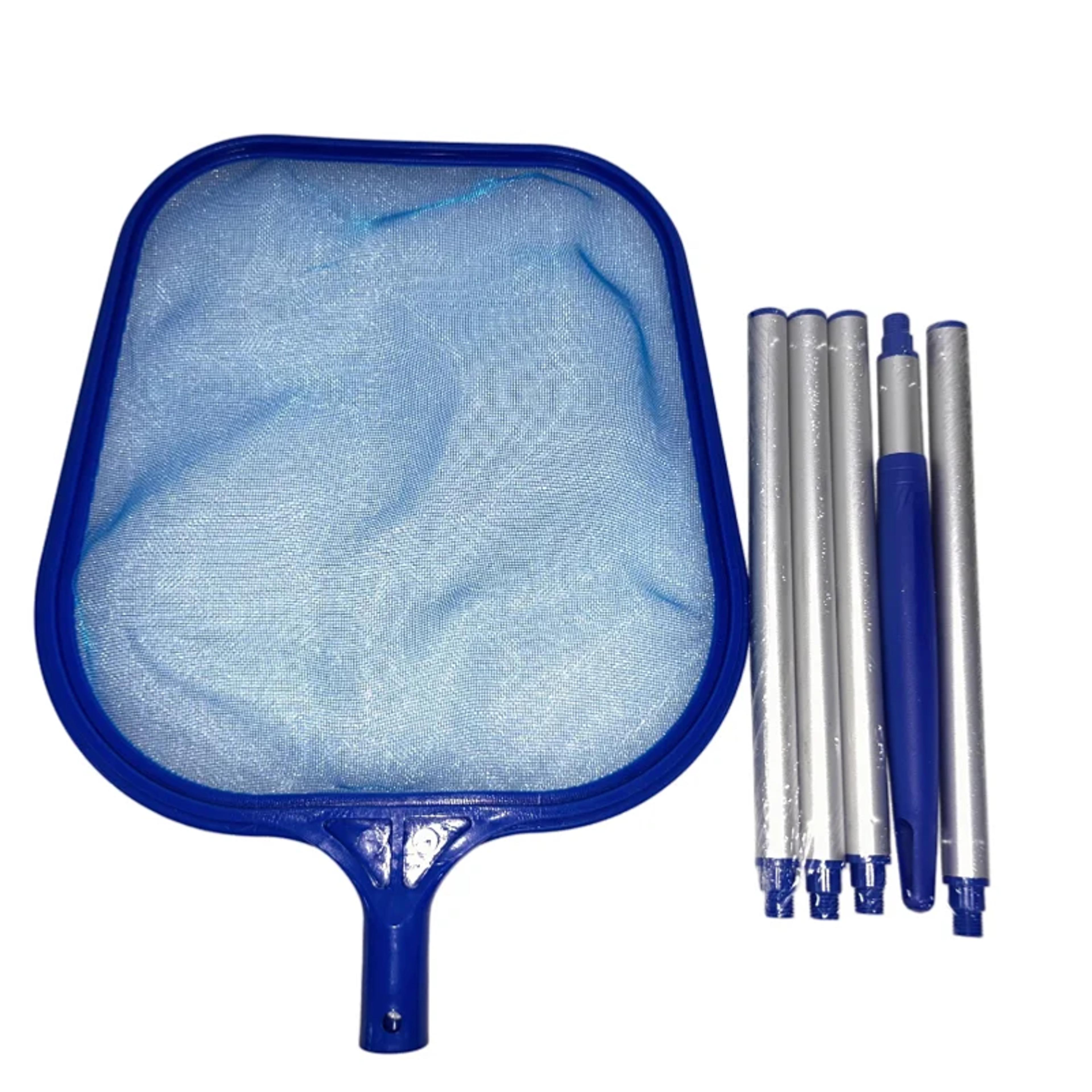 telescopic pool skimmer net with aluminum pole swimming pool leaf & debris cleaning tool