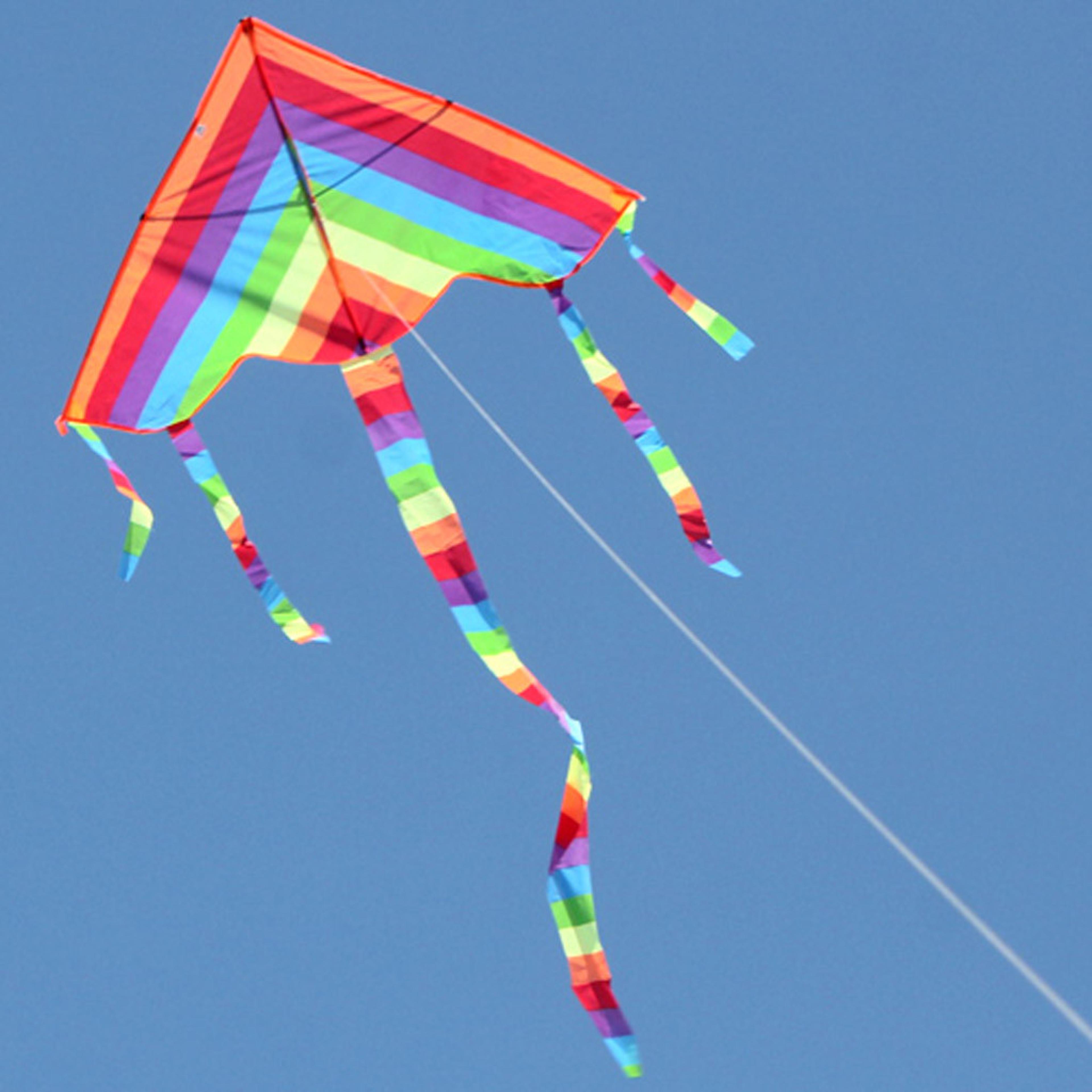 easy fly colorful rainbow kite outdoor kids beach fun easy fly kite toy
