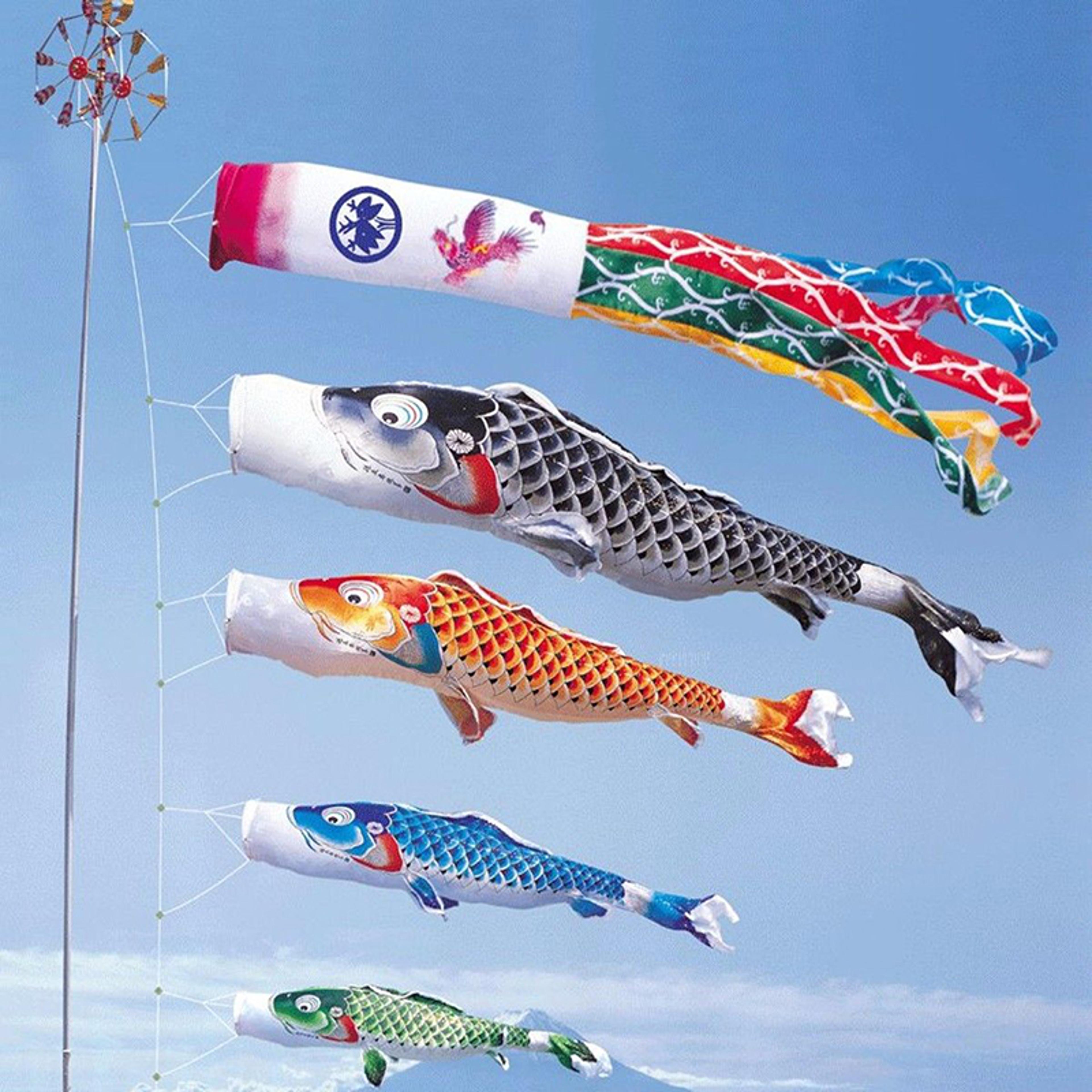 colorful koi carp windsock fish flag outdoor garden decoration