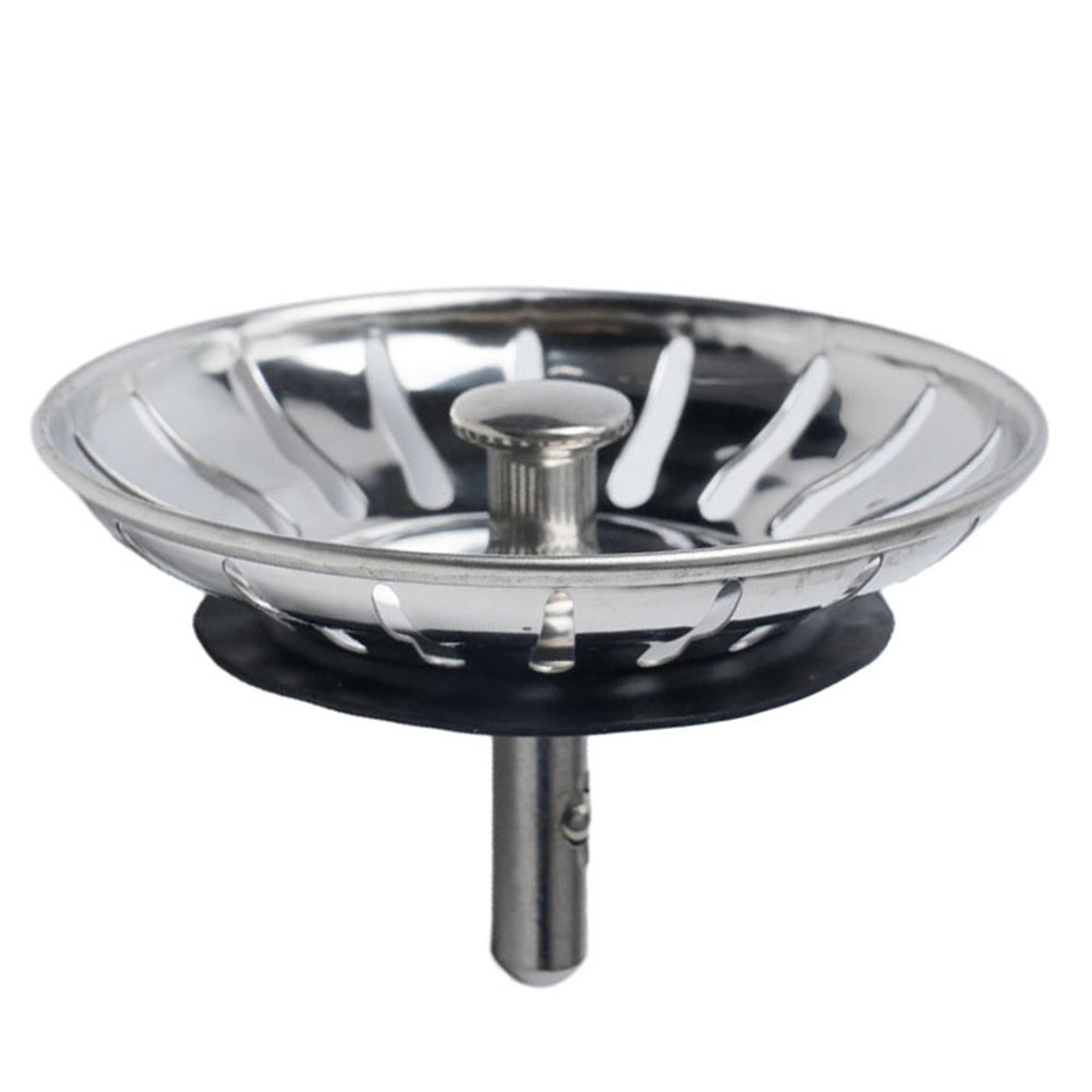 stainless steel sink strainer & drain plug kitchen & bathroom basin waste stopper replacement