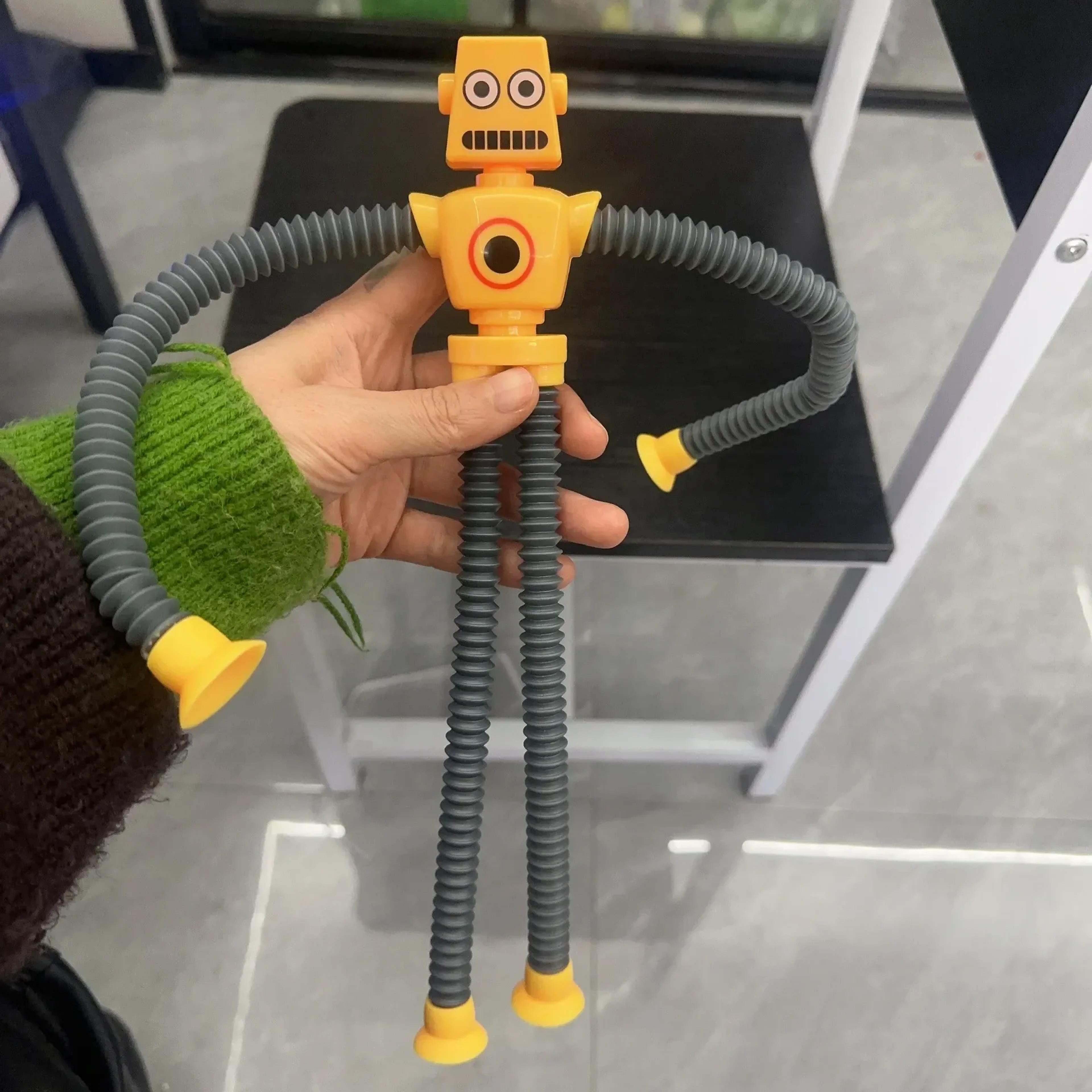 pop tube sensory robot suction cup fidget stress relief toy for kids