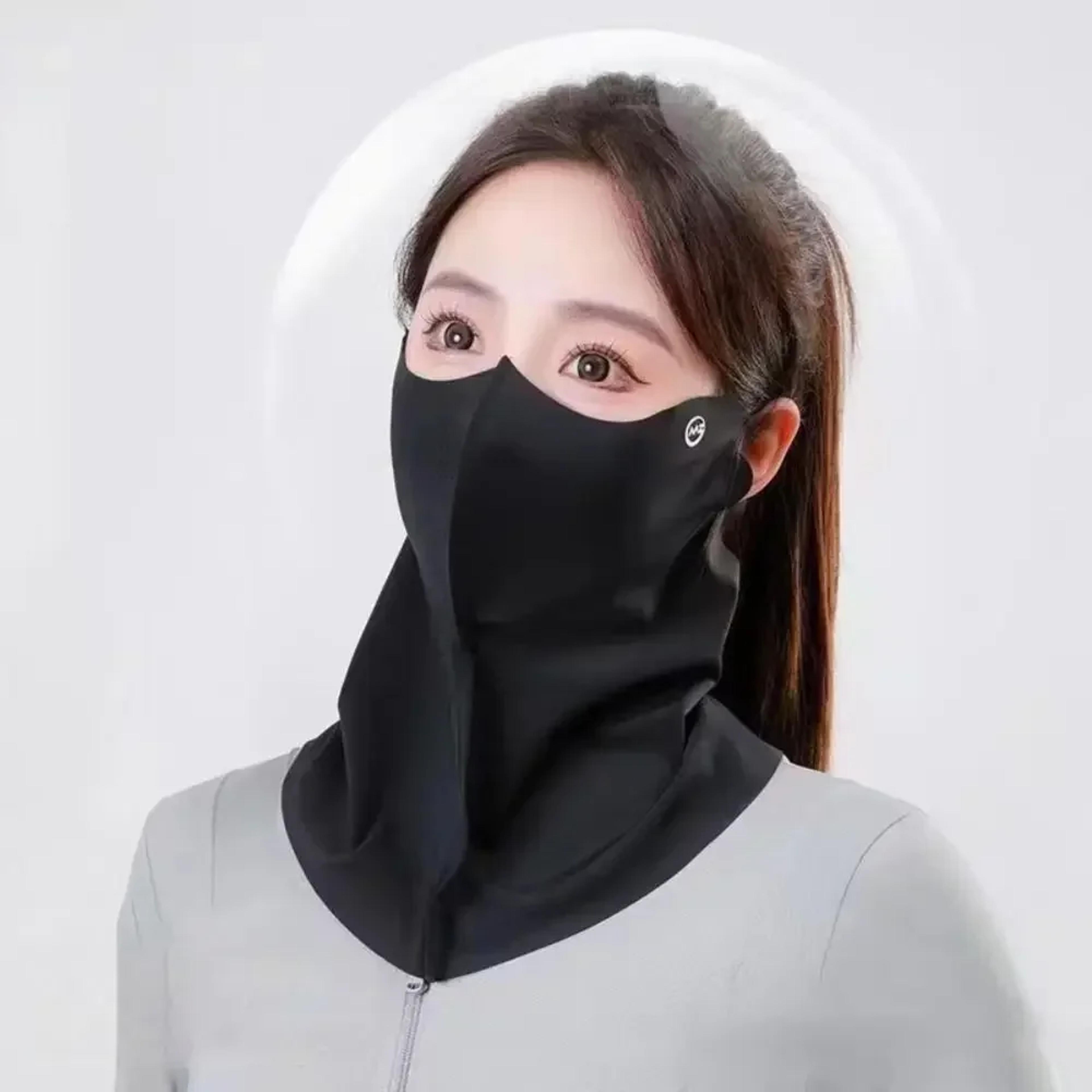 coolguard ice silk uv neck gaiter for women breathable sun protection face & neck cover