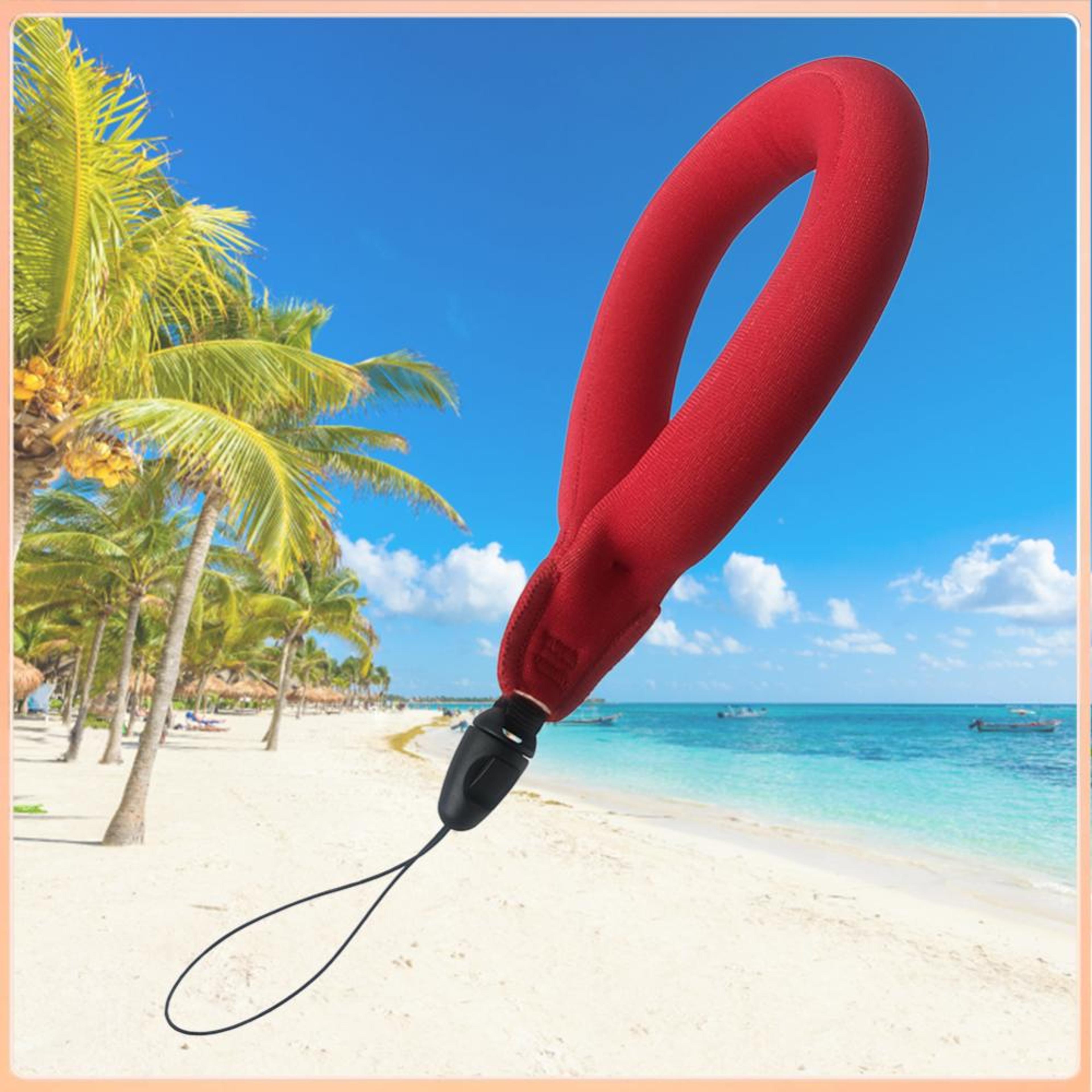 universal floating wrist strap & foam float belt for camera, phone & keys