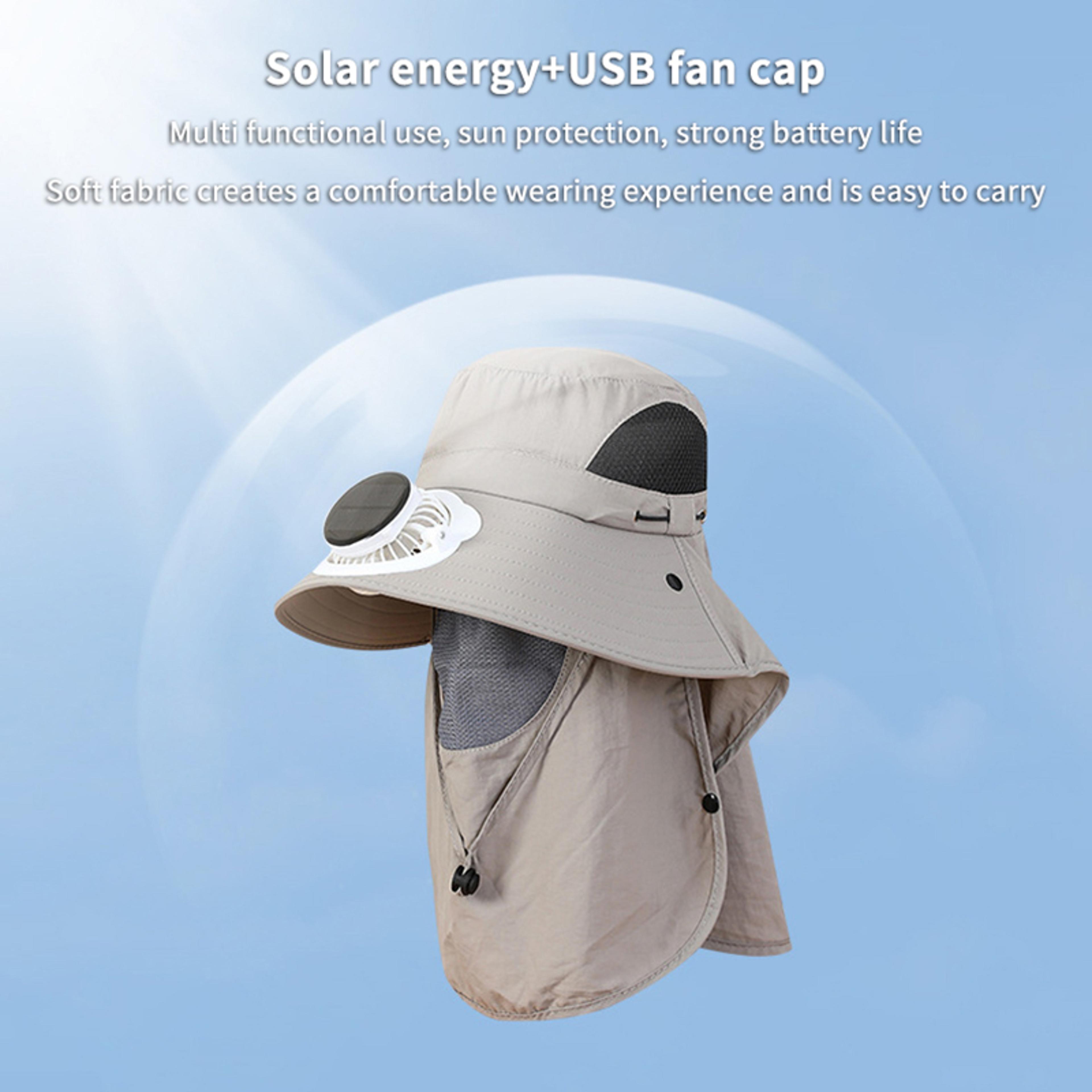 solarcool wide brim uv protection fan hat for fishing, hiking & outdoor work