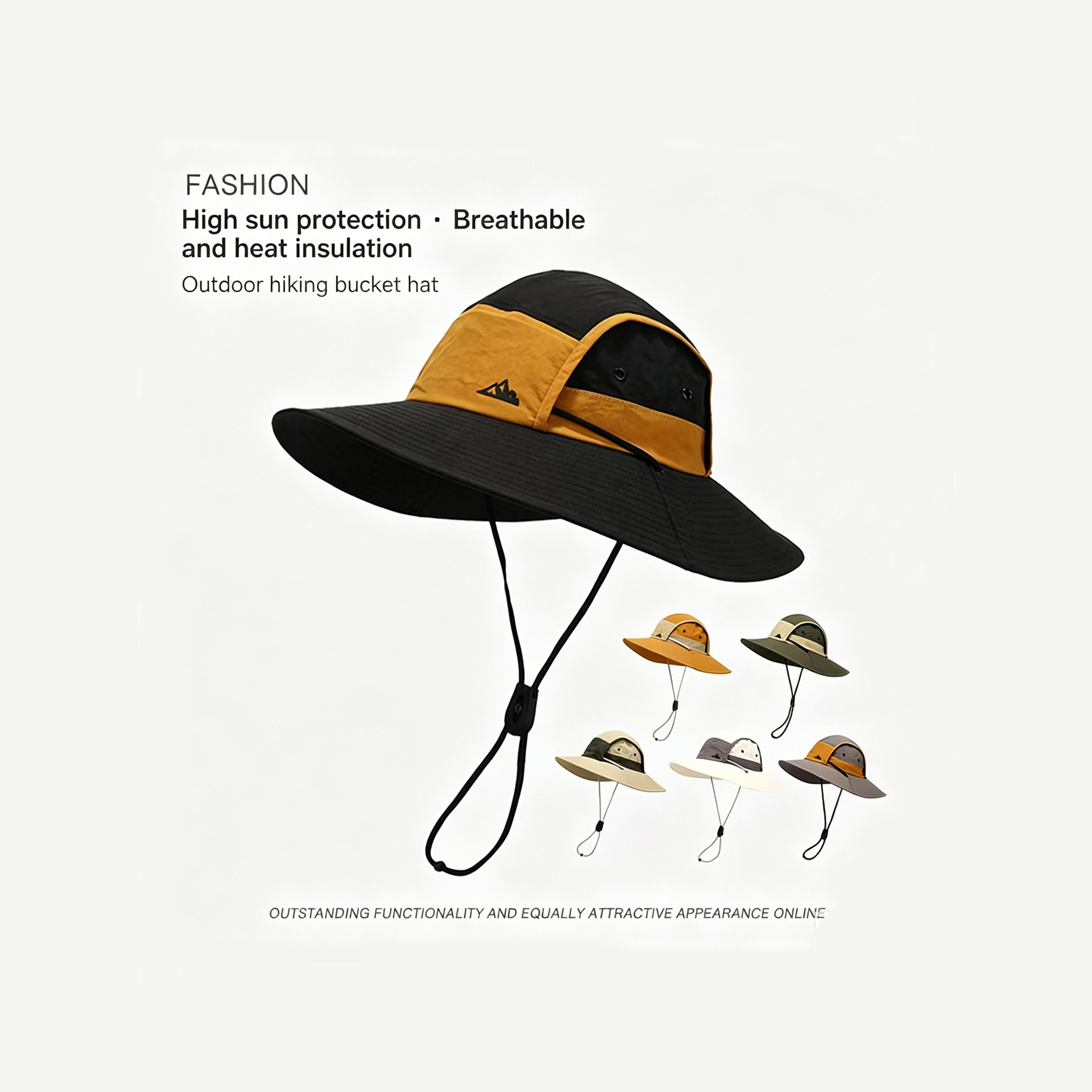 wide brim waterproof windproof outdoor sun protection fishing & mountaineering hat