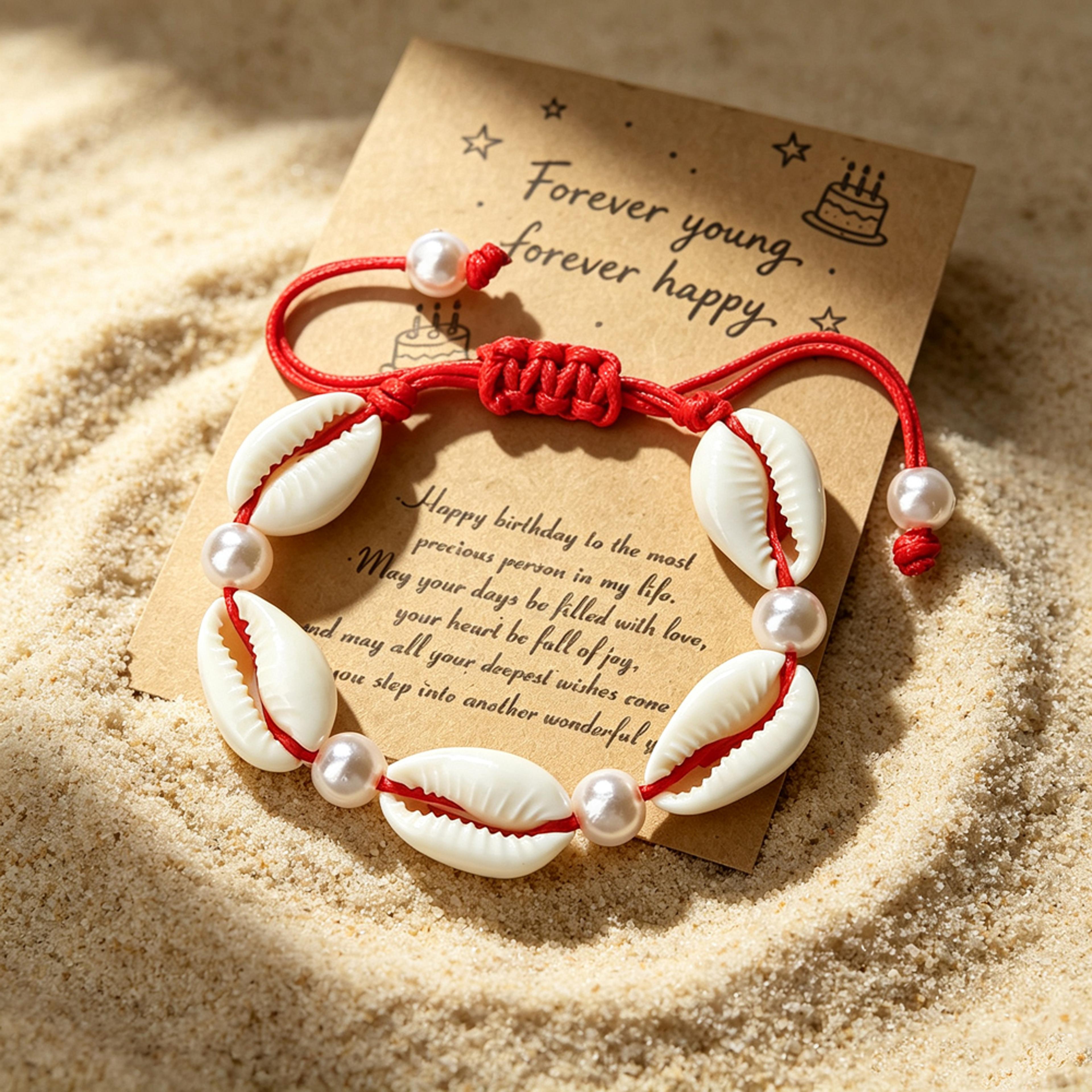 boho shell bracelet handmade adjustable beach jewelry for women summer style