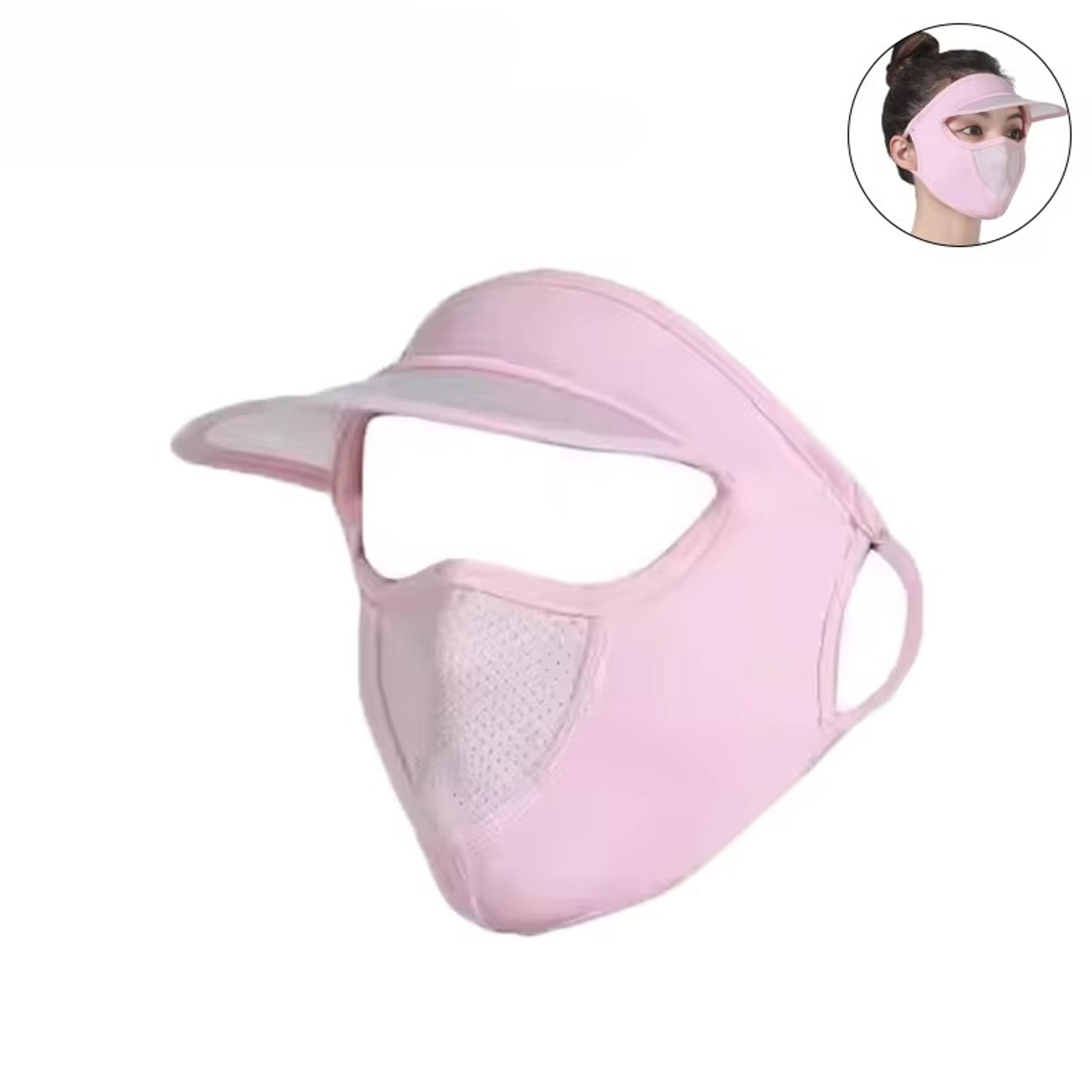 ice silk uv protection face mask with brim breathable sun protection cycling face cover for summer outdoors