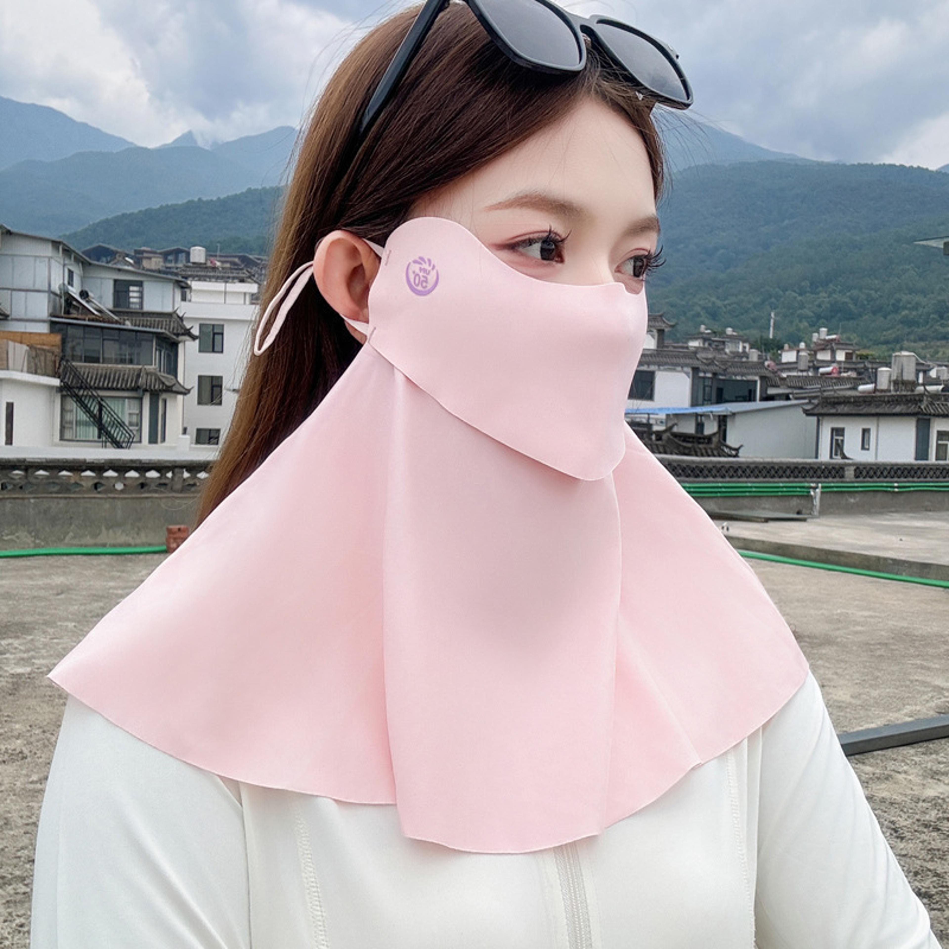 ice silk uv protection face mask neck gaiter for cycling & sun protection