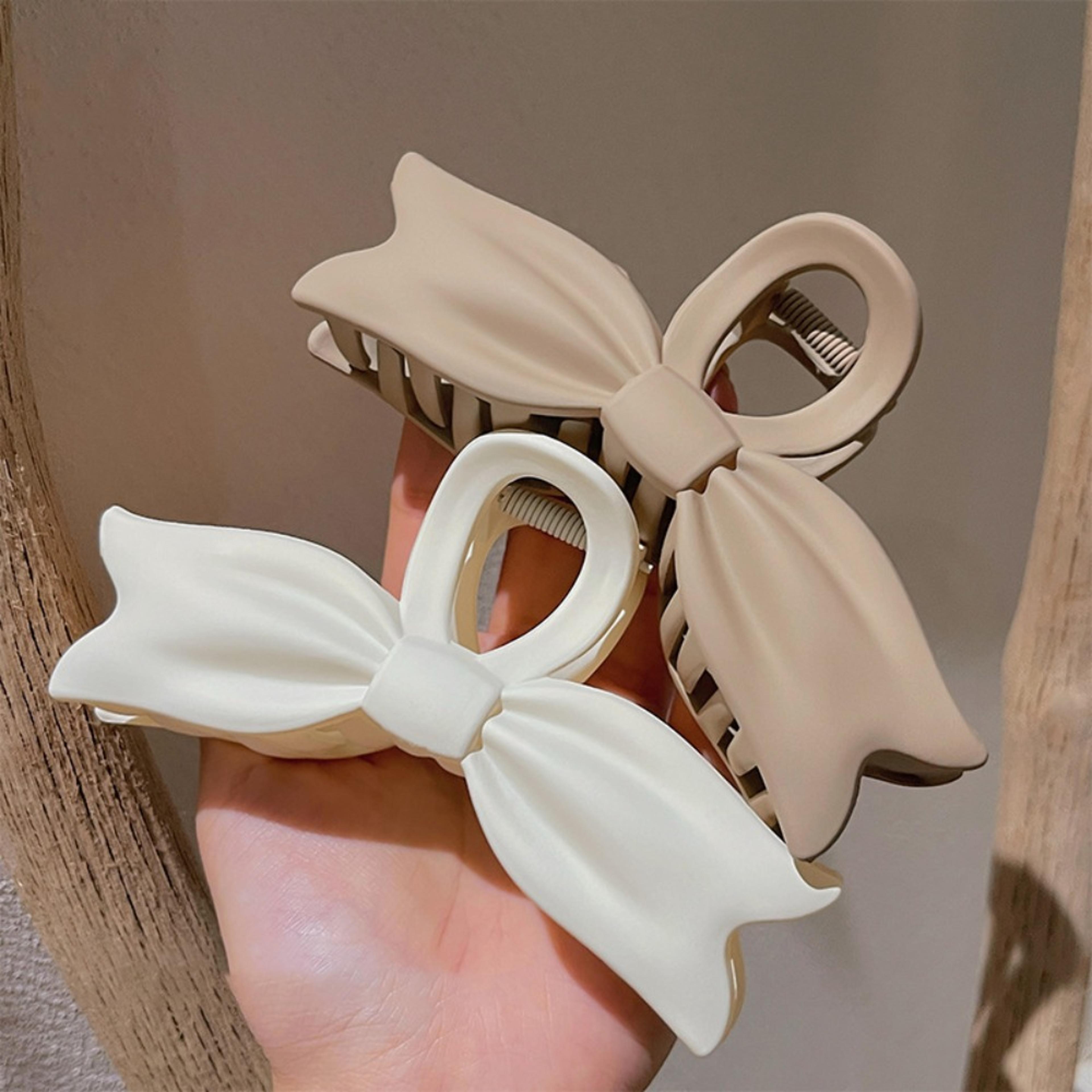 minimalist large bow hair claw clip elegant barrette bowknot hair accessory
