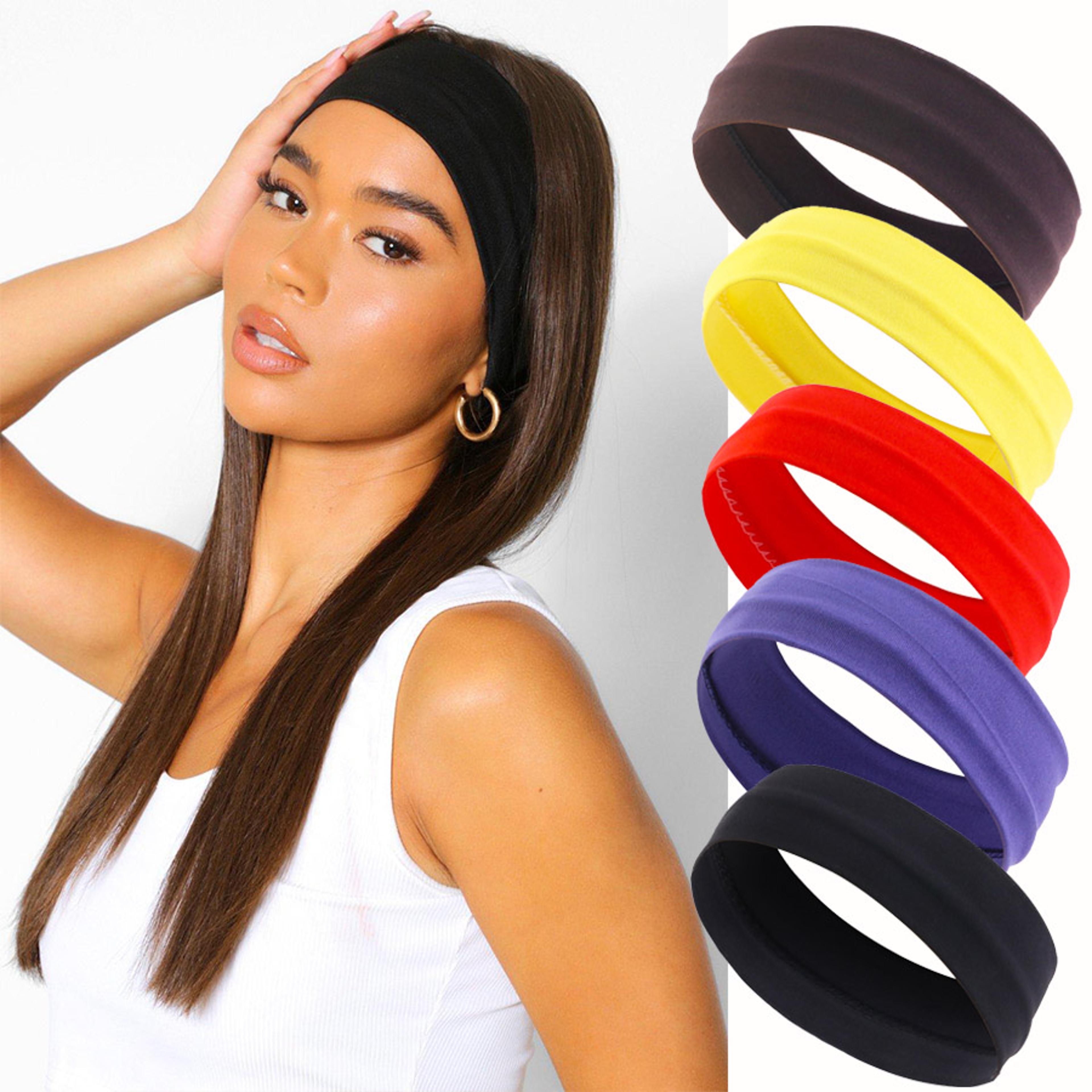 sports headband sweatband for running yoga fitness moisture wicking hair band