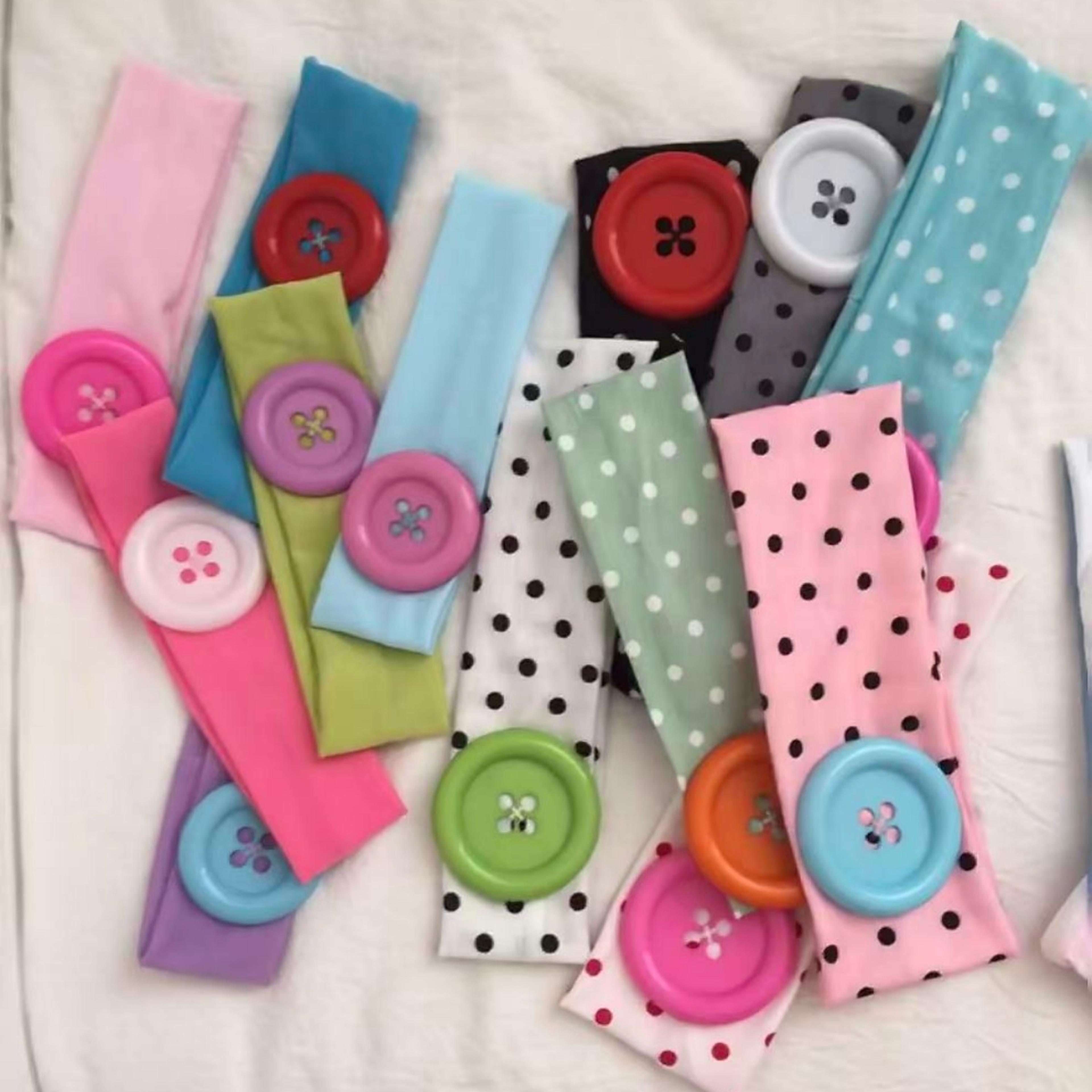 polka dot vintage elastic headband for women trendy yoga hair accessory