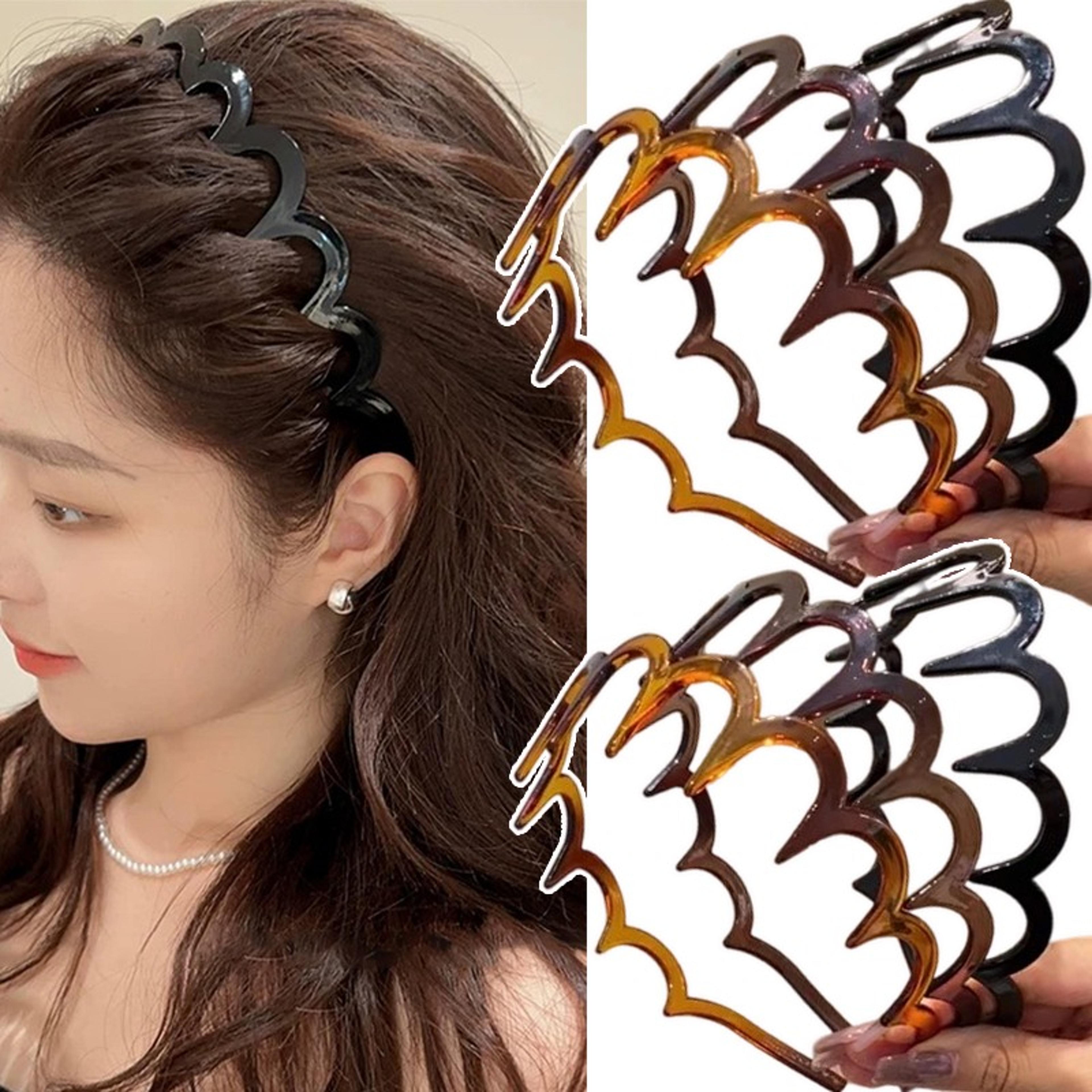 korean wavy anti slip makeup & face washing headbands hair styling set