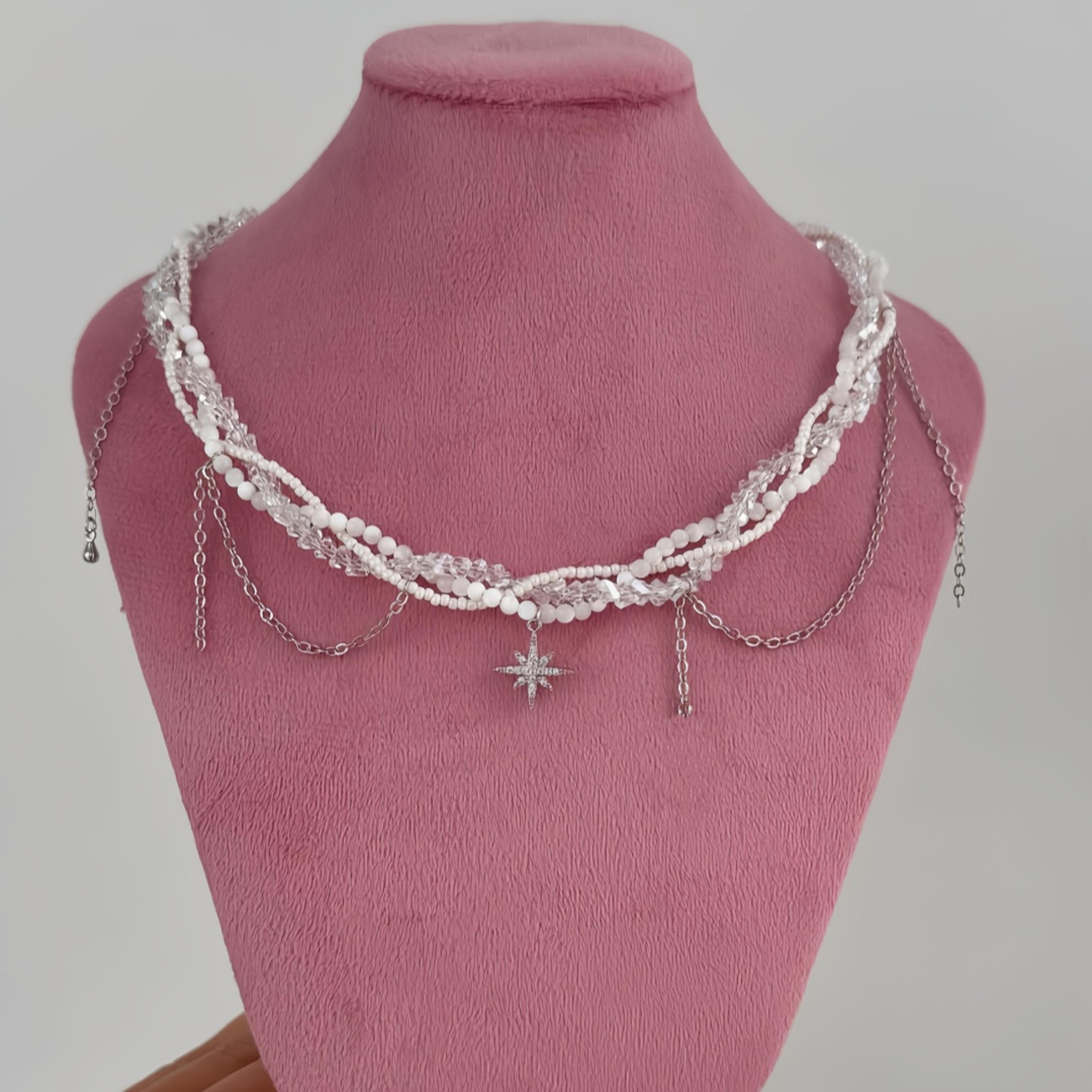 minimalist pearl tassel necklace luxury feng shui bead french collar chain for women
