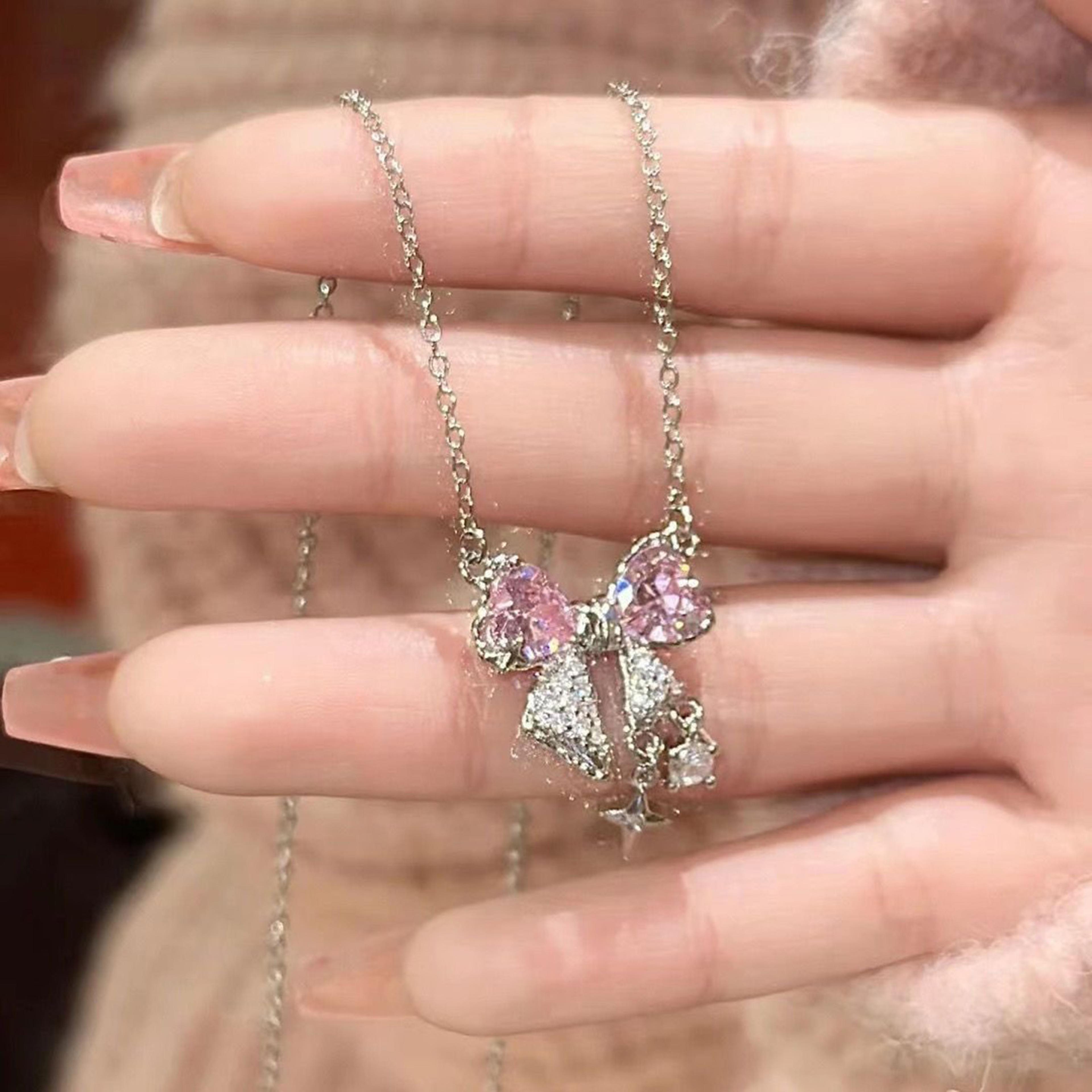 dainty butterfly & star choker necklace for women fashion pendant clavicle chain jewelry