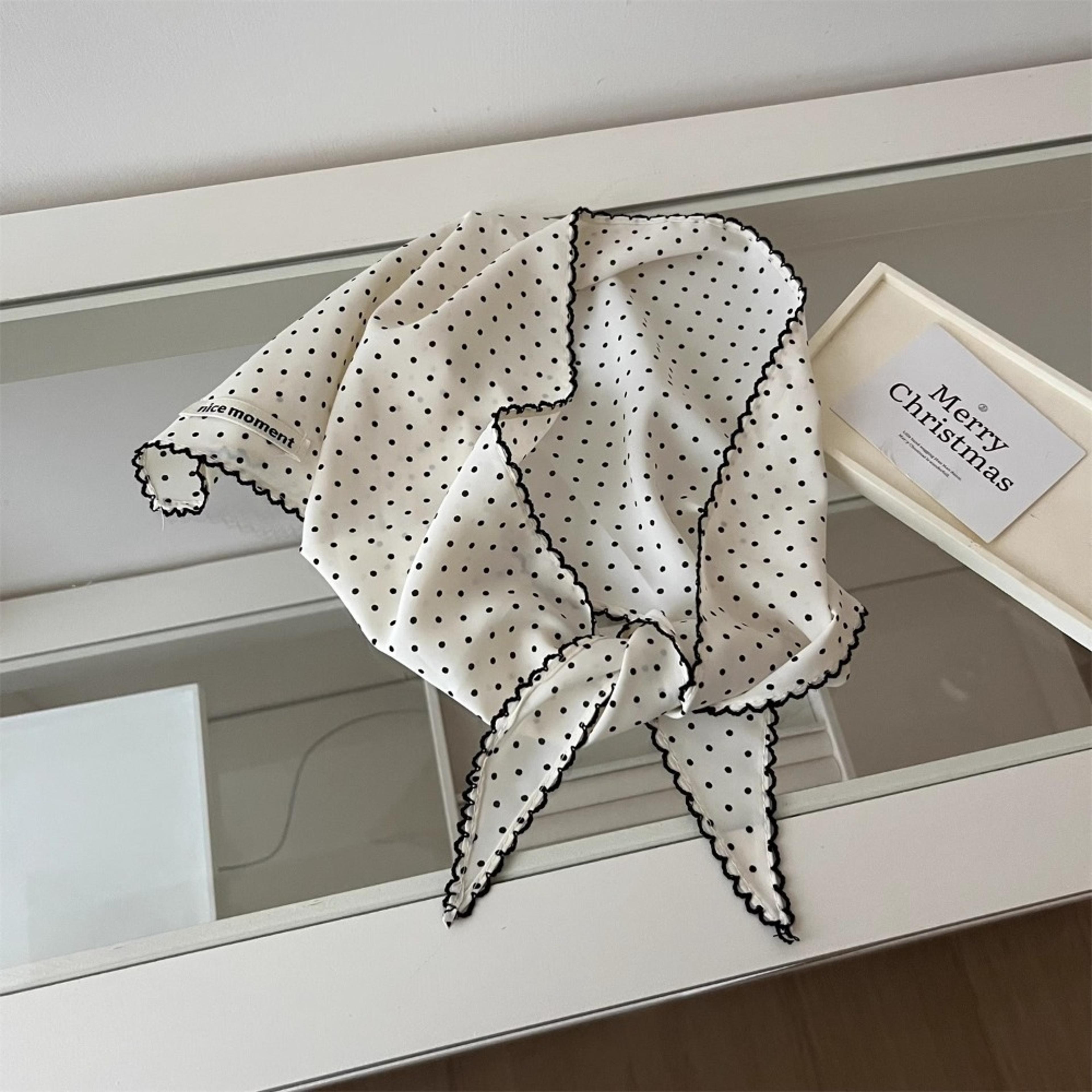 elegant polka dot hair scarf headband lightweight hair scarf bandana for spring & summer style