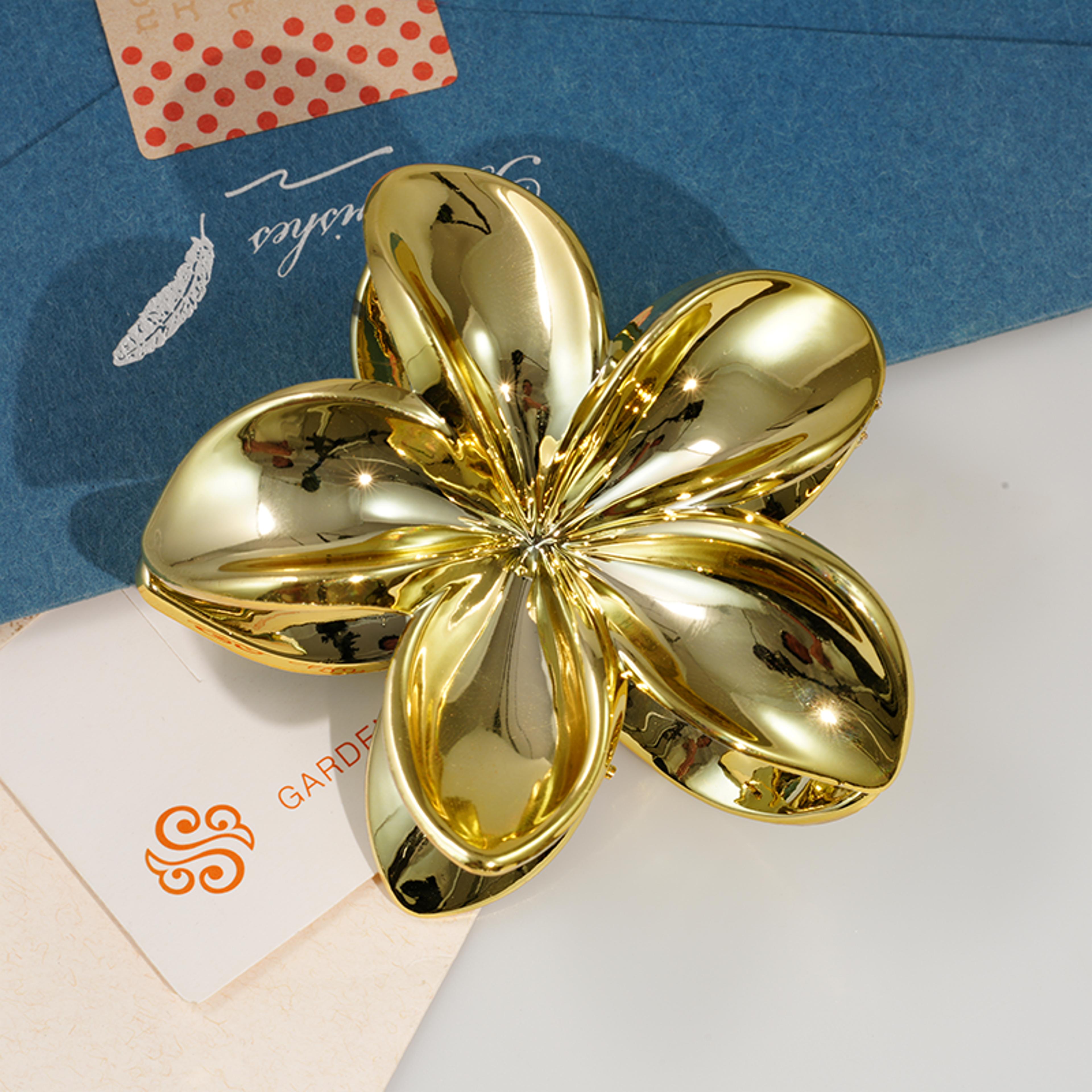 bohemian flower claw hair clip large acrylic floral hair clip for elegant all day hold
