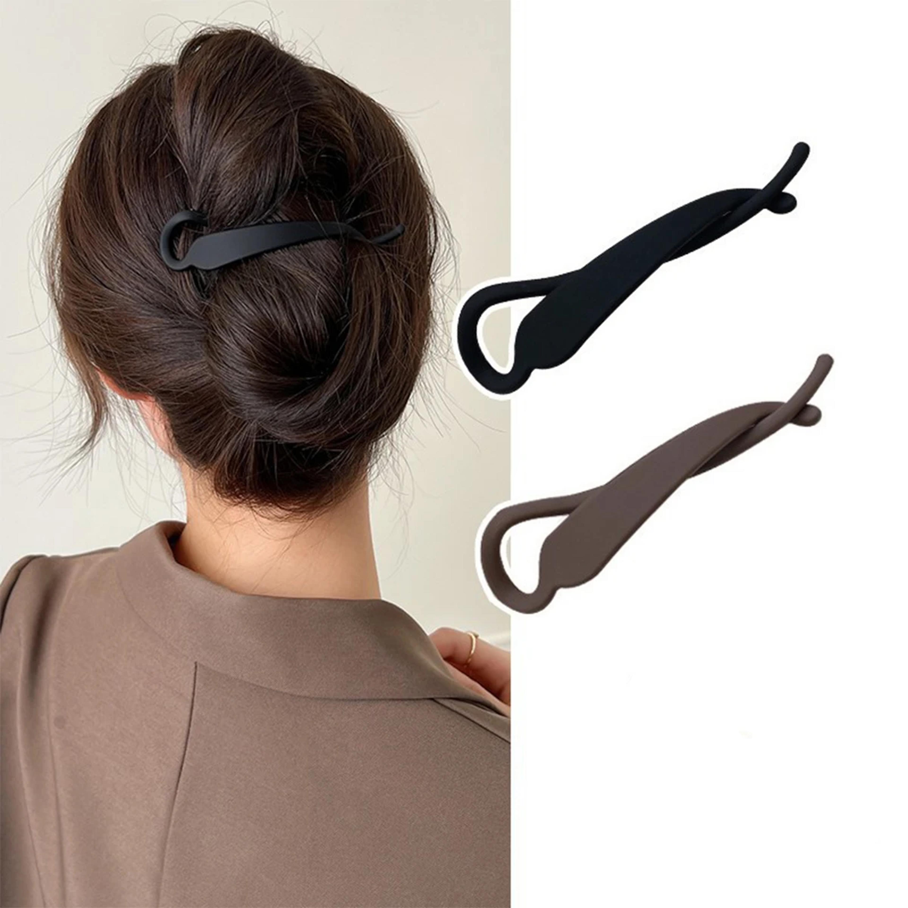 elegant french banana hair clip for women non slip vertical ponytail holder