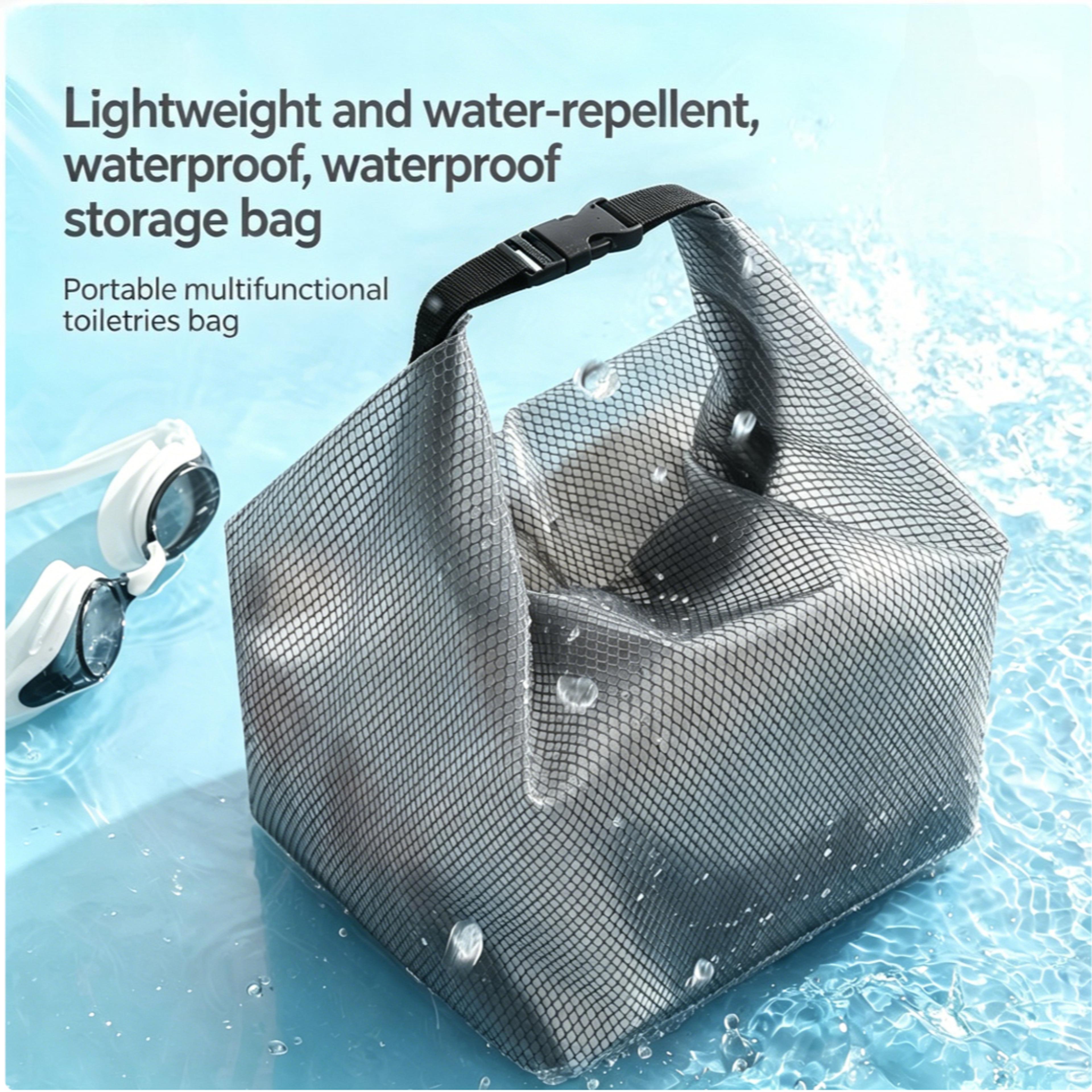 waterproof mesh shower caddy tote large capacity portable toiletry bag for gym, beach & travel