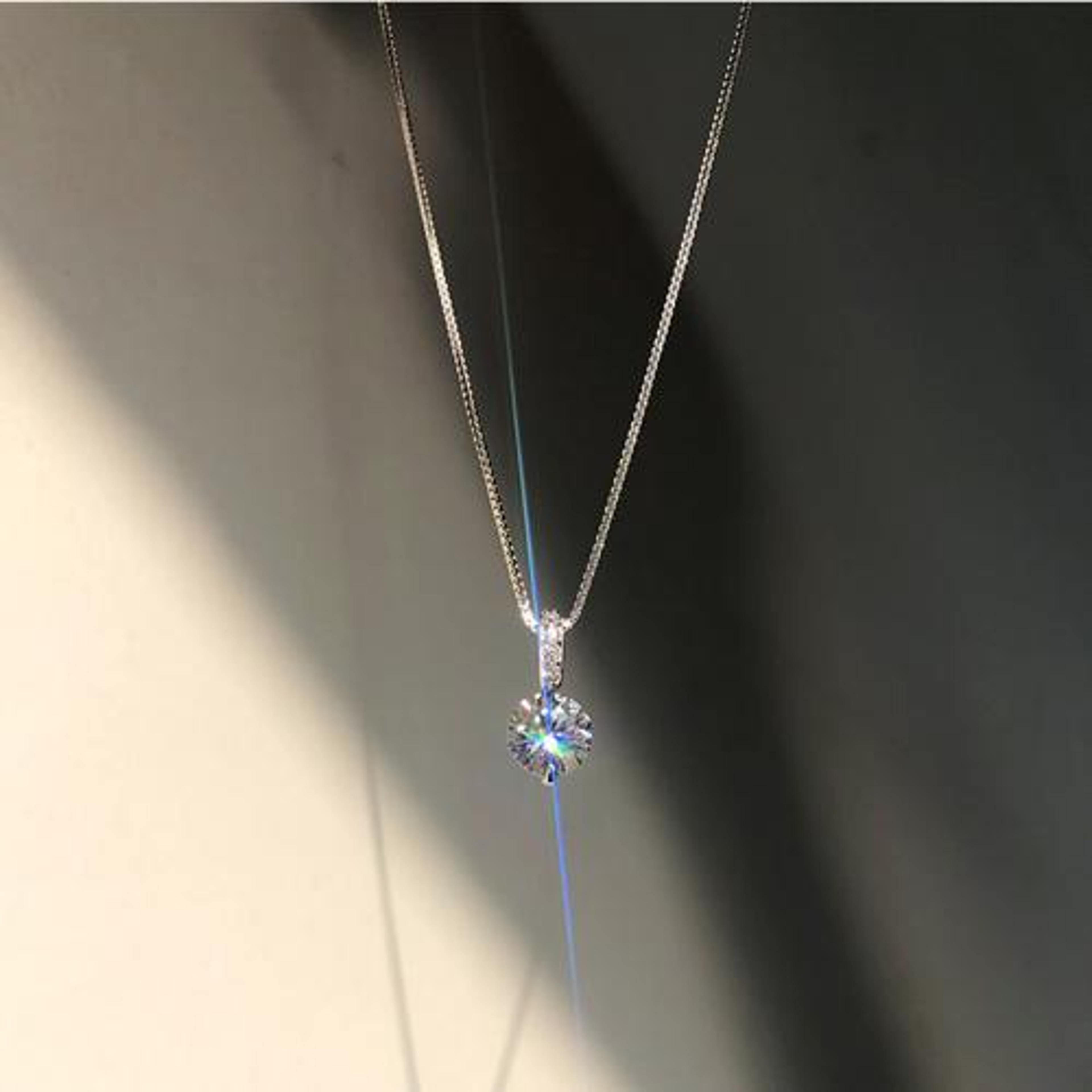 zircon star fairy pendant necklace for women delicate crystal collar anniversary gift