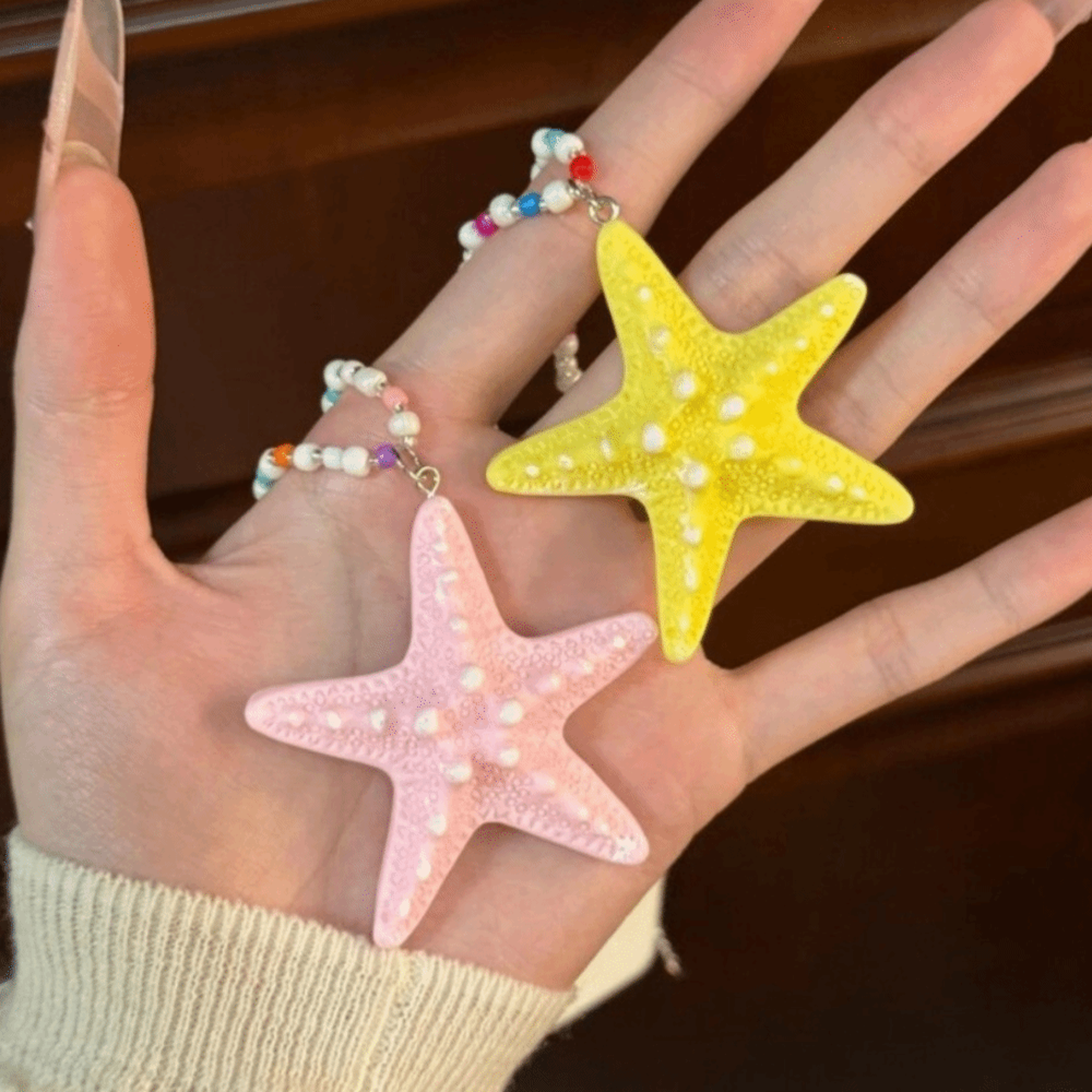 boho starfish beaded beach necklace colorful bohemian starfish necklace summer clavicle chain