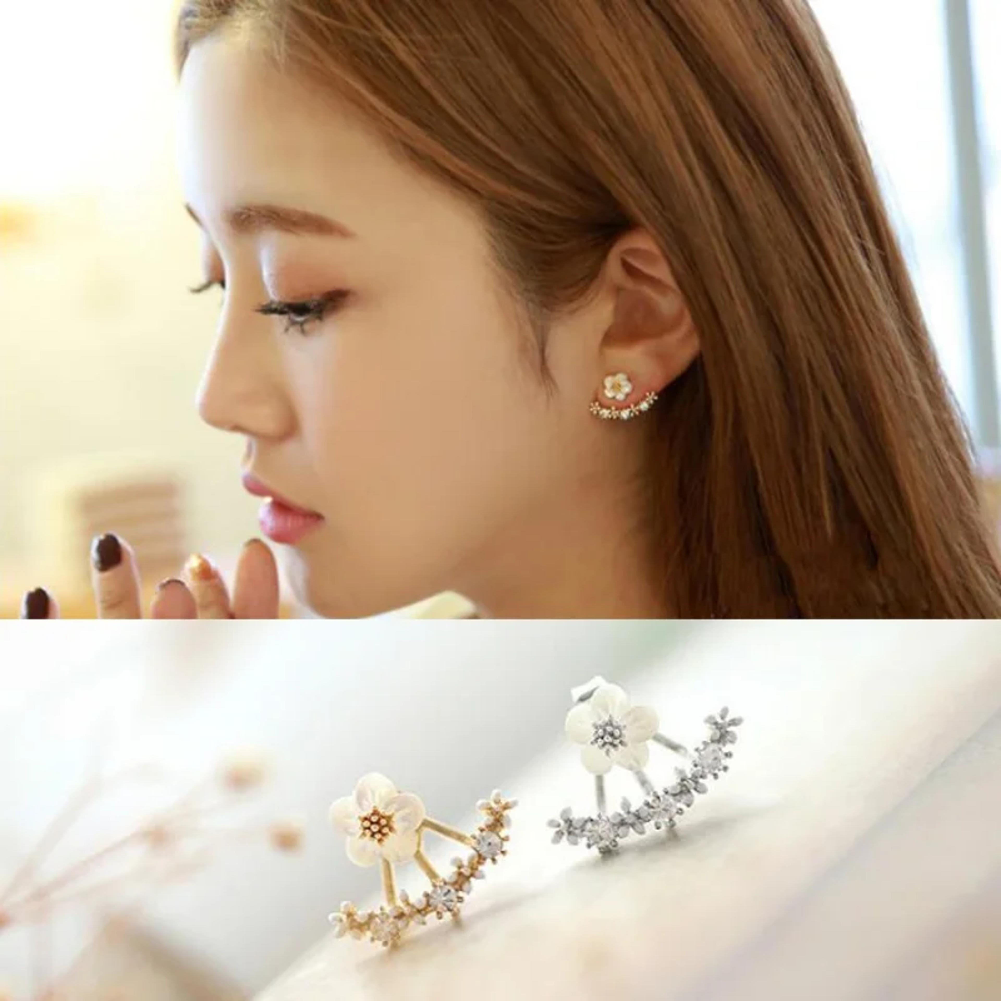 elegant daisy flower stud earrings for women delicate floral jewelry gift