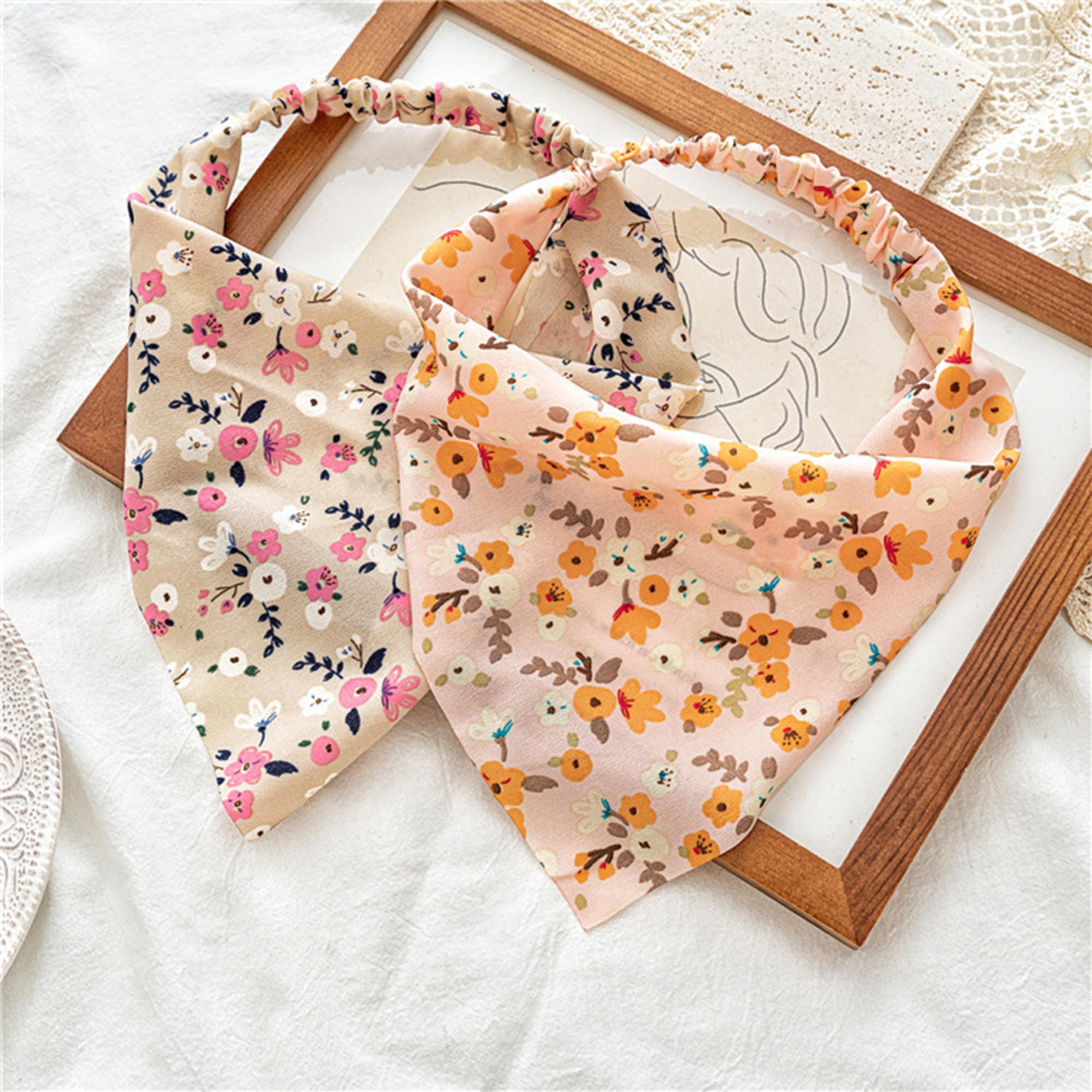 floral breeze triangle hair scarf headband for women