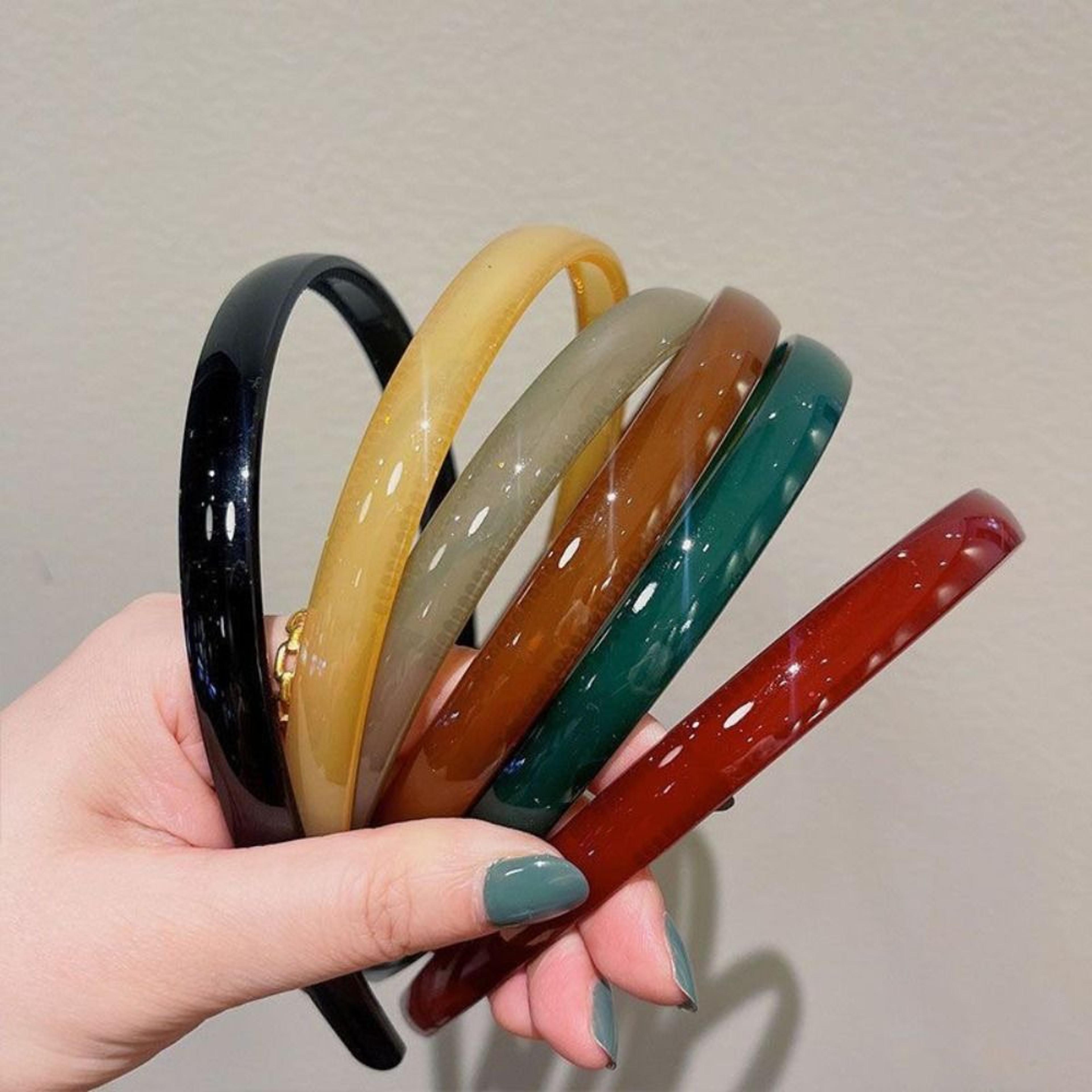 waterglow non slip acrylic headband minimalist korean hairband for women & girls