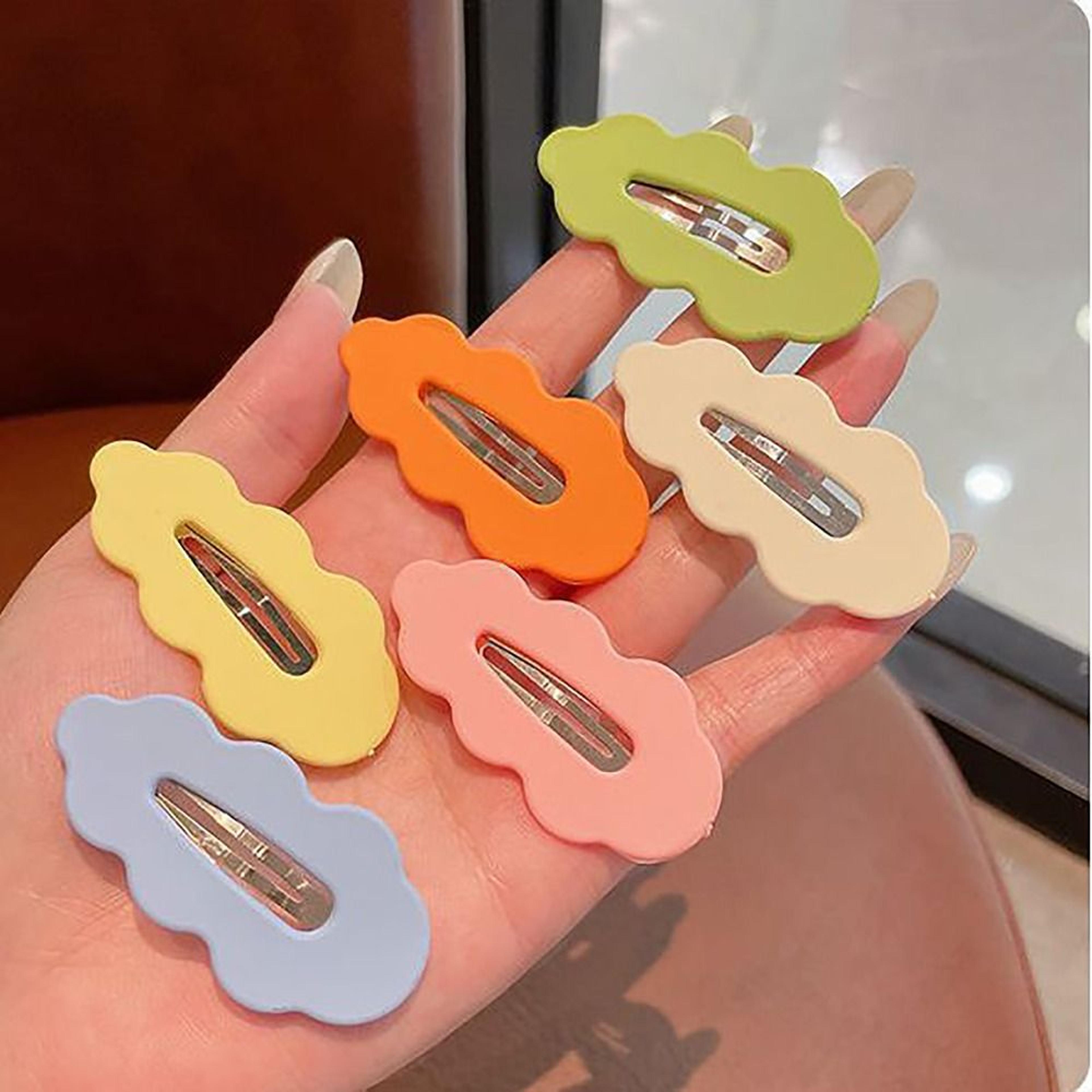 cloud shaped candy color hair clips for girls cute acrylic barrette hair accessories